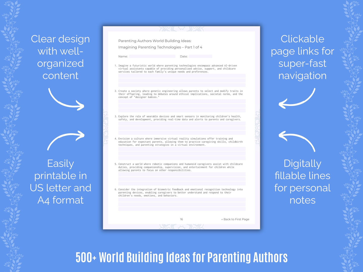 Parenting Authors Writing Templates