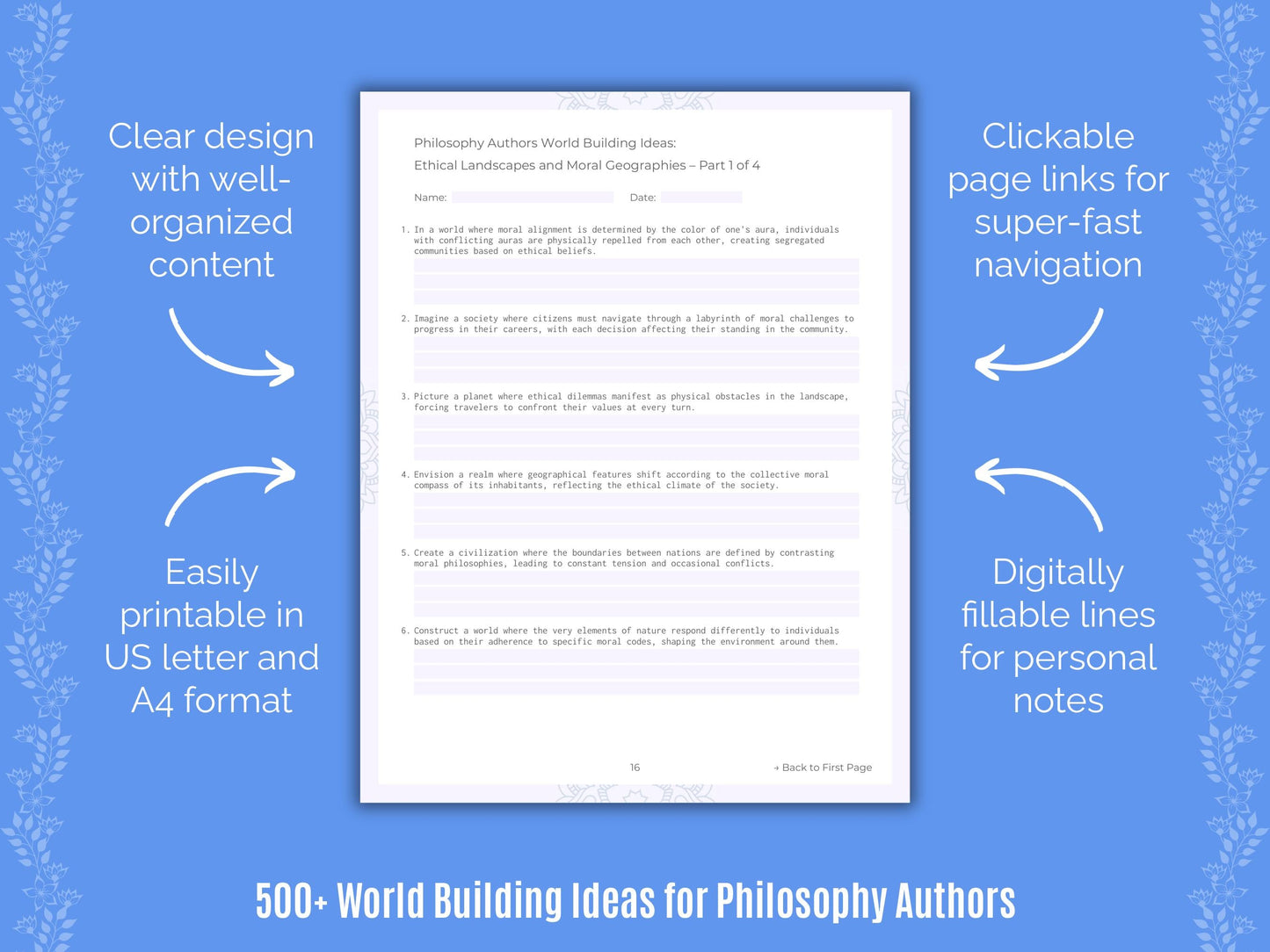 Philosophy Authors Writing Templates