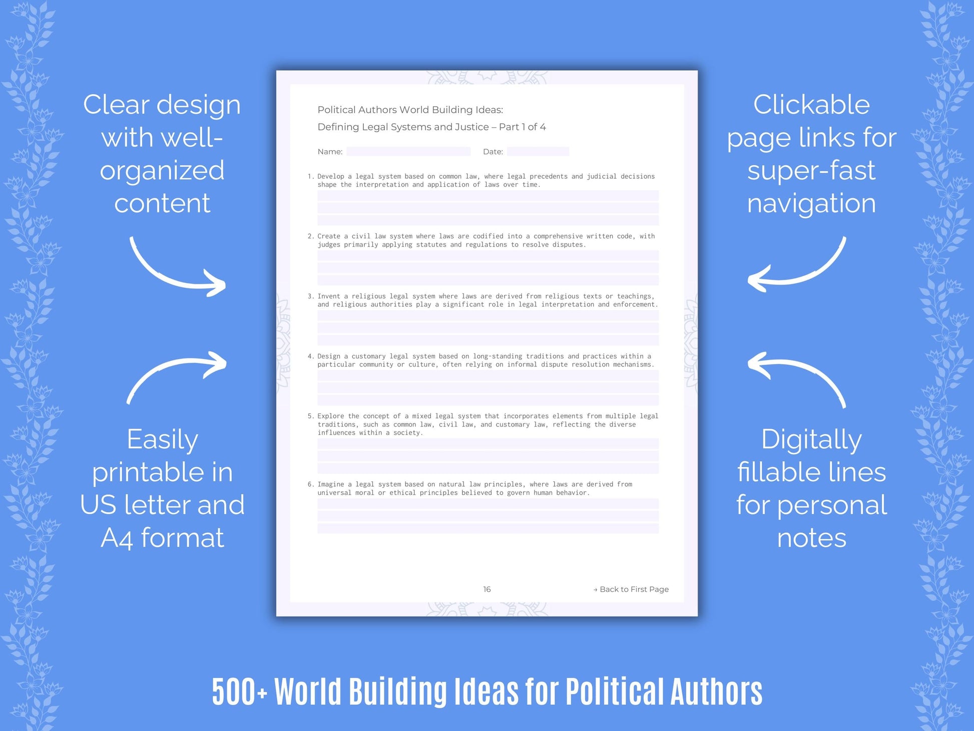 Political Authors Writing Templates