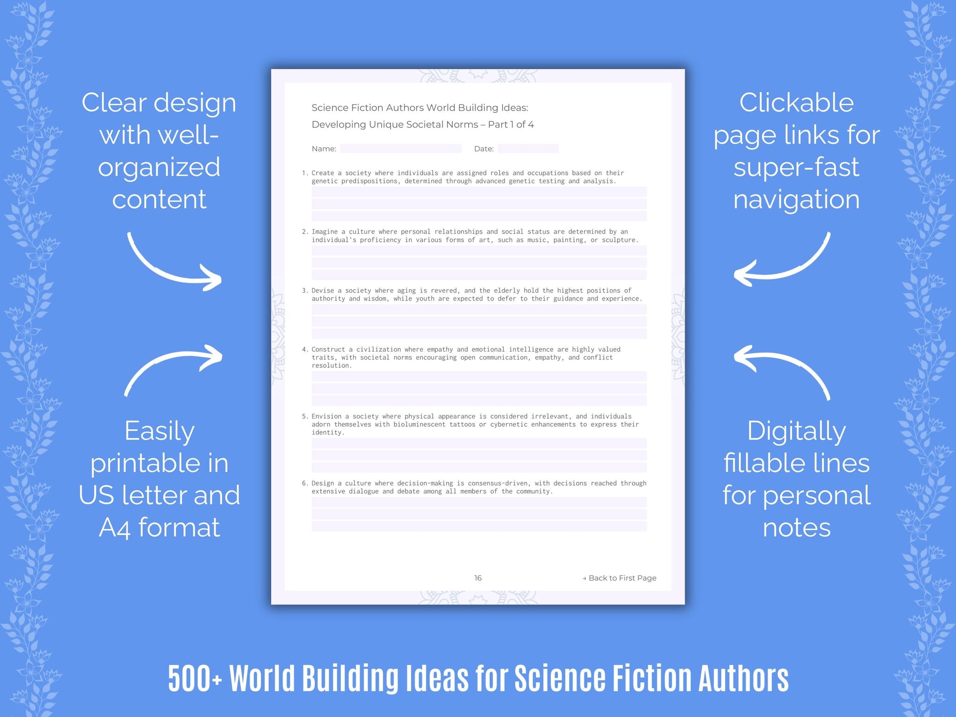 Science Fiction Authors Writing Templates