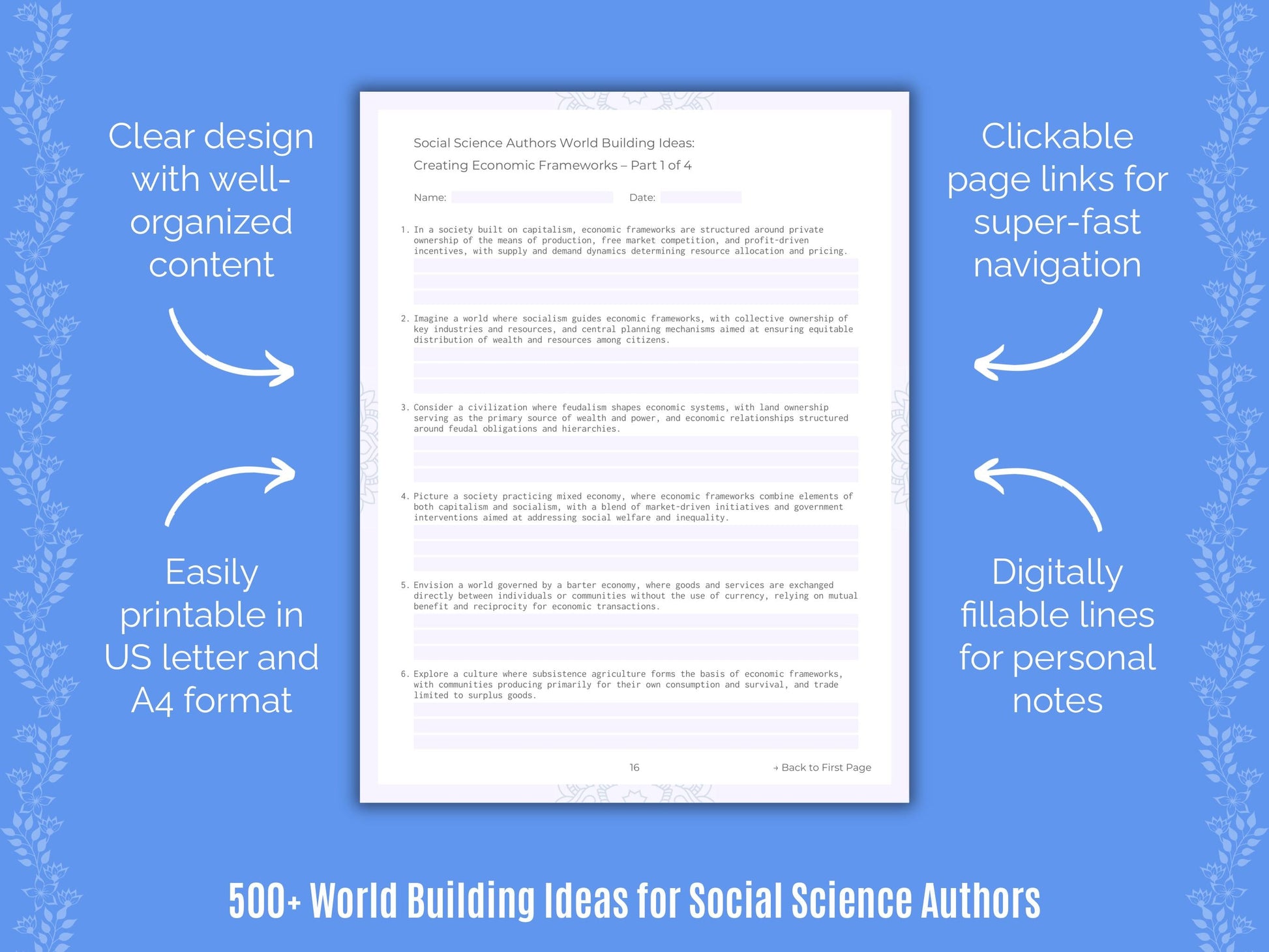 Social Science Authors Writing Templates