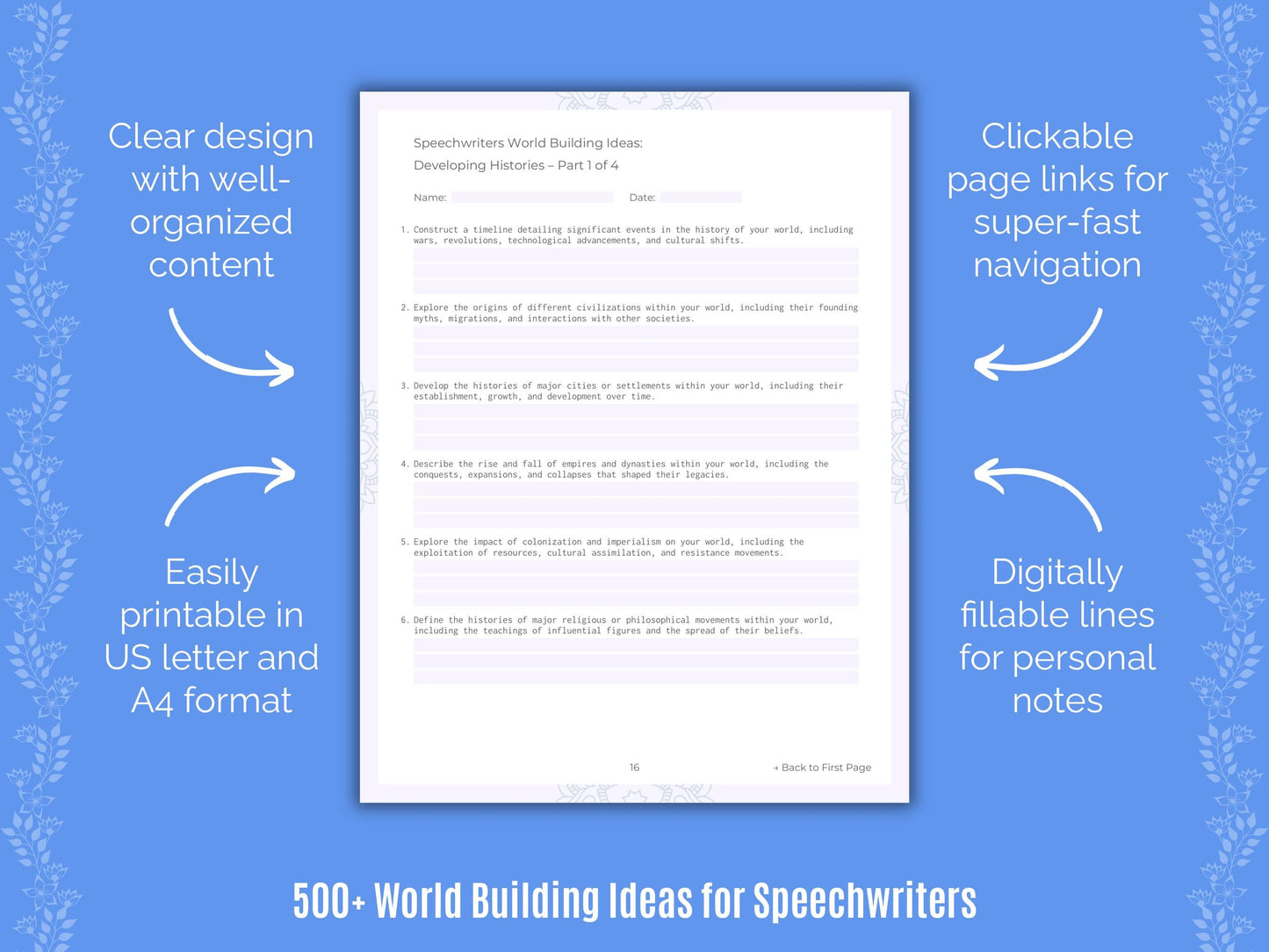 Speechwriters Writing Templates