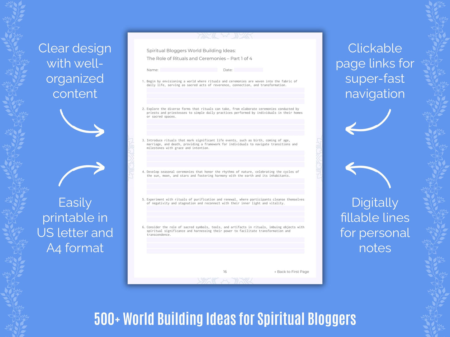 Spiritual Bloggers Writing Templates