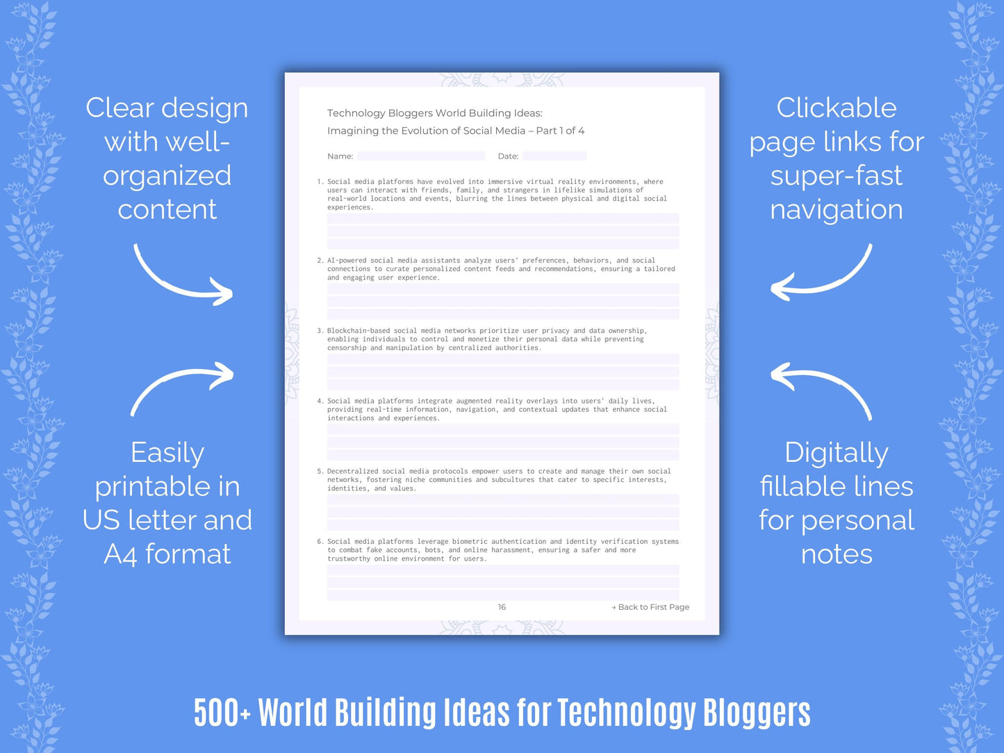 Technology Bloggers Writing Templates