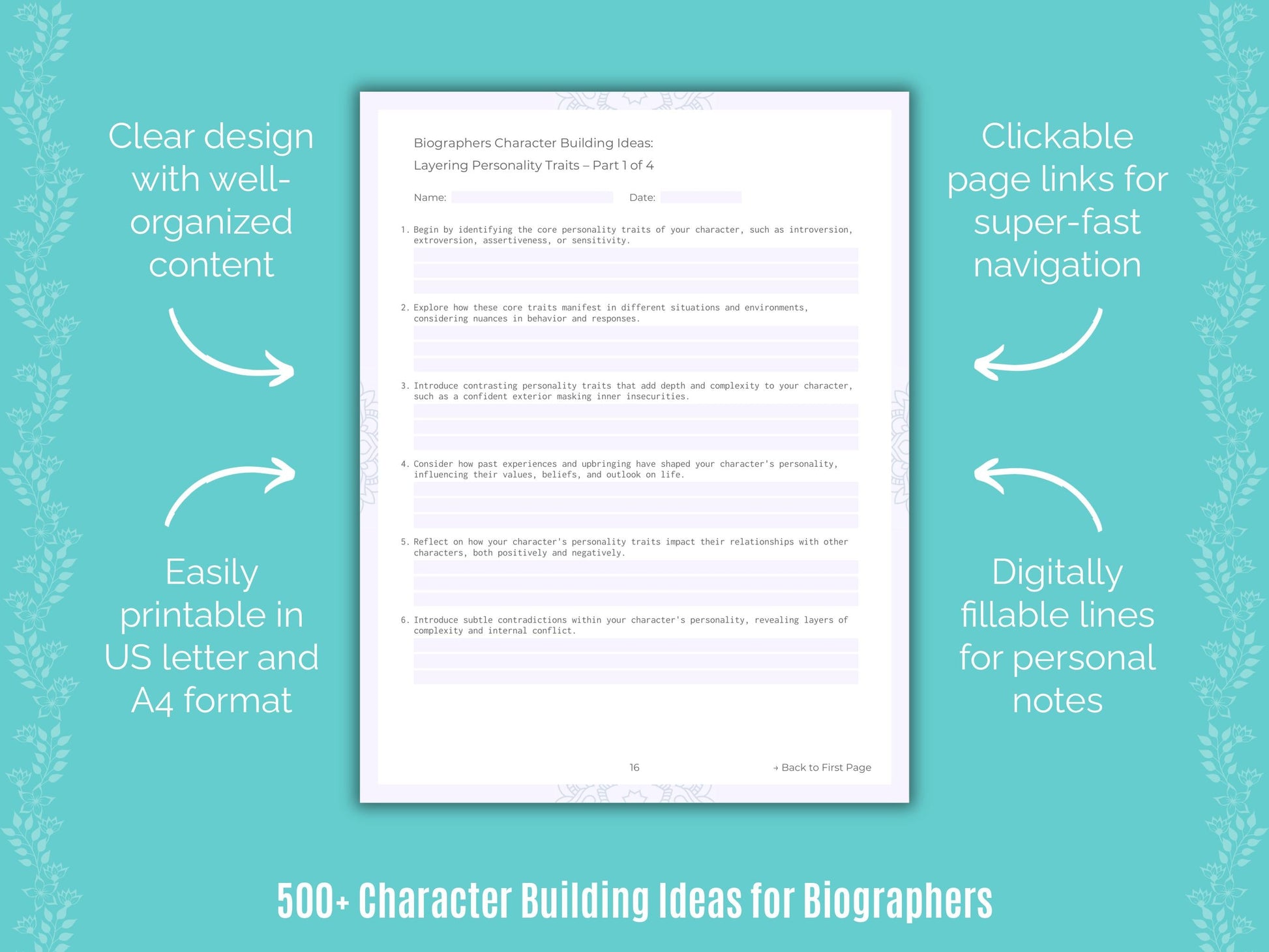 Biographers Writing Templates