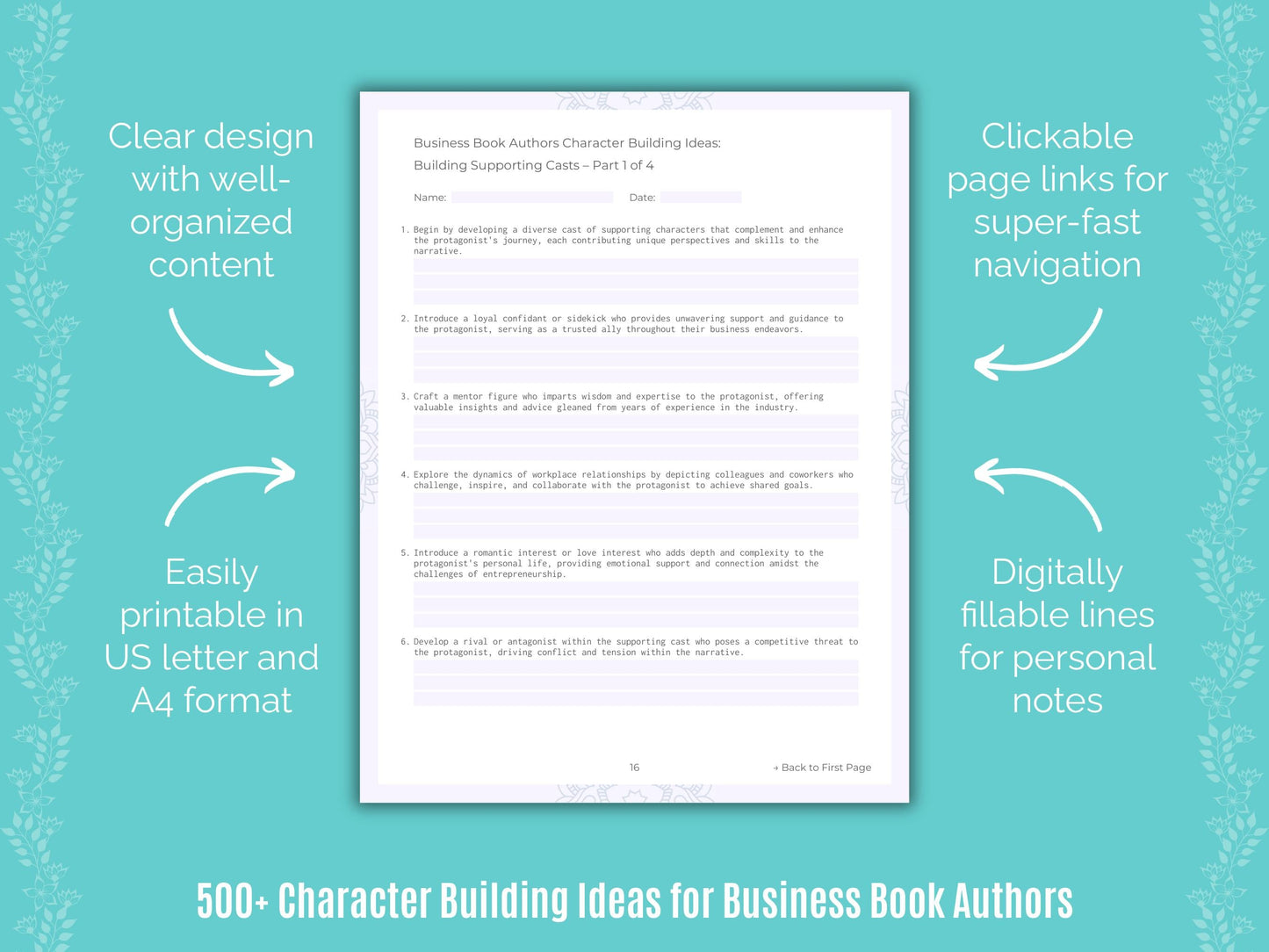 Business Book Authors Writing Templates