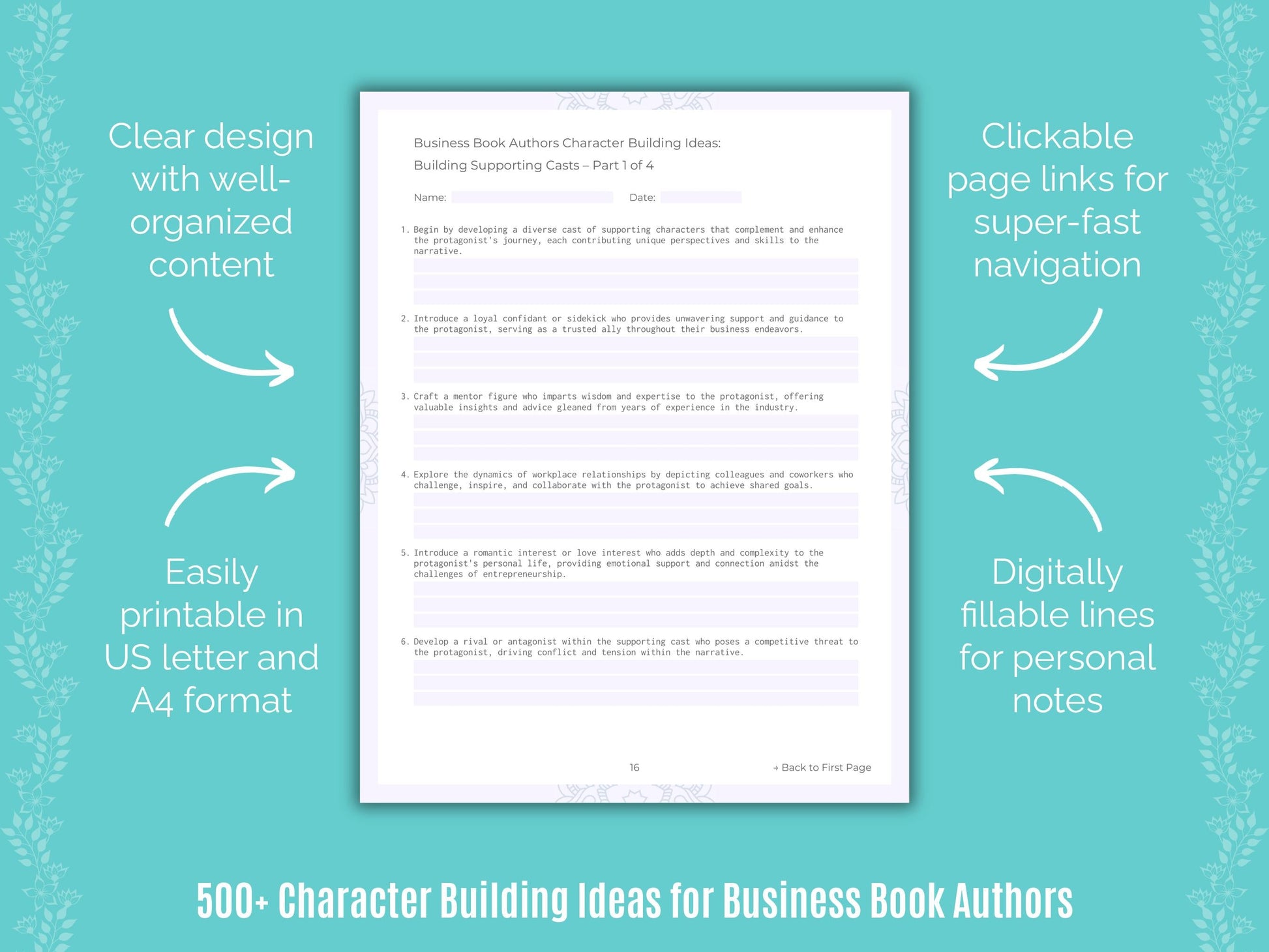 Business Book Authors Writing Templates