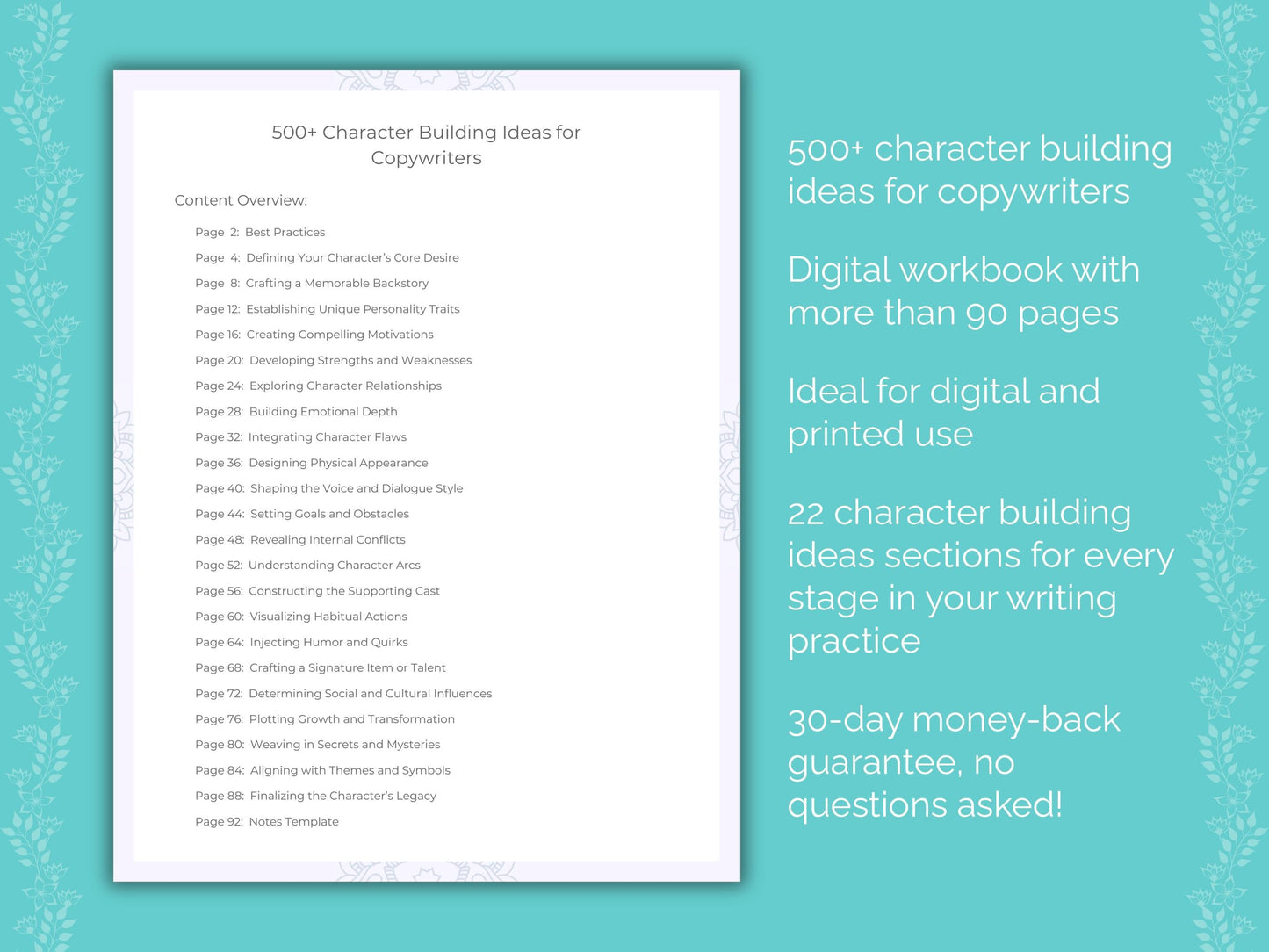 Copywriters Writing Worksheets