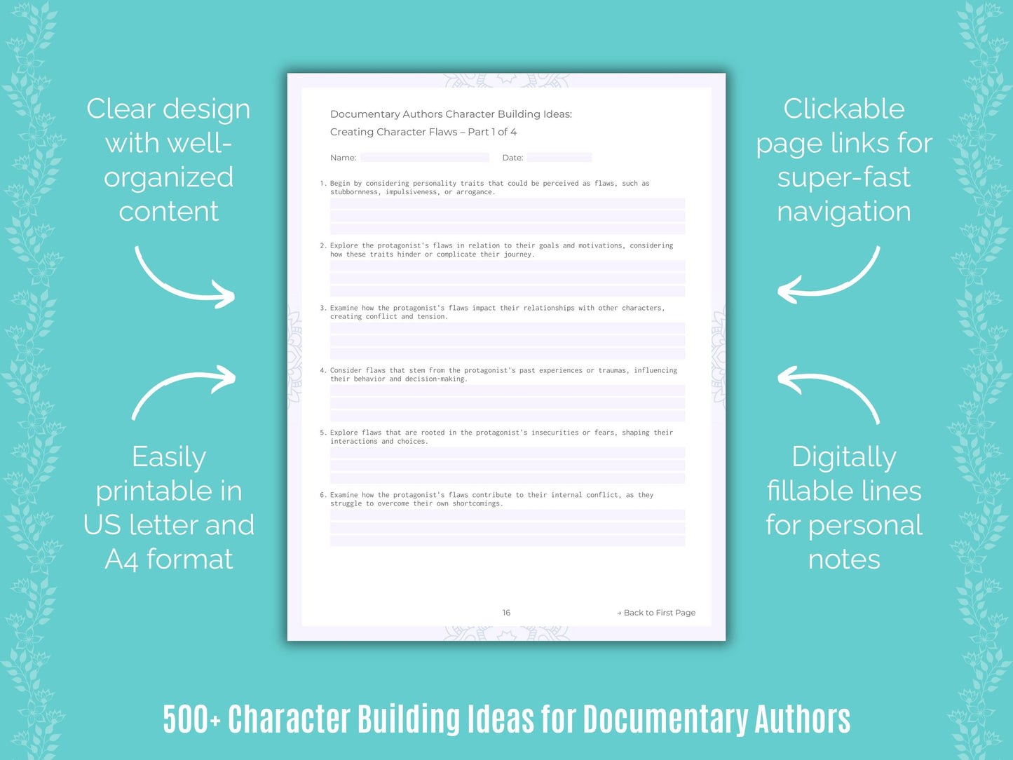 Documentary Authors Writing Templates