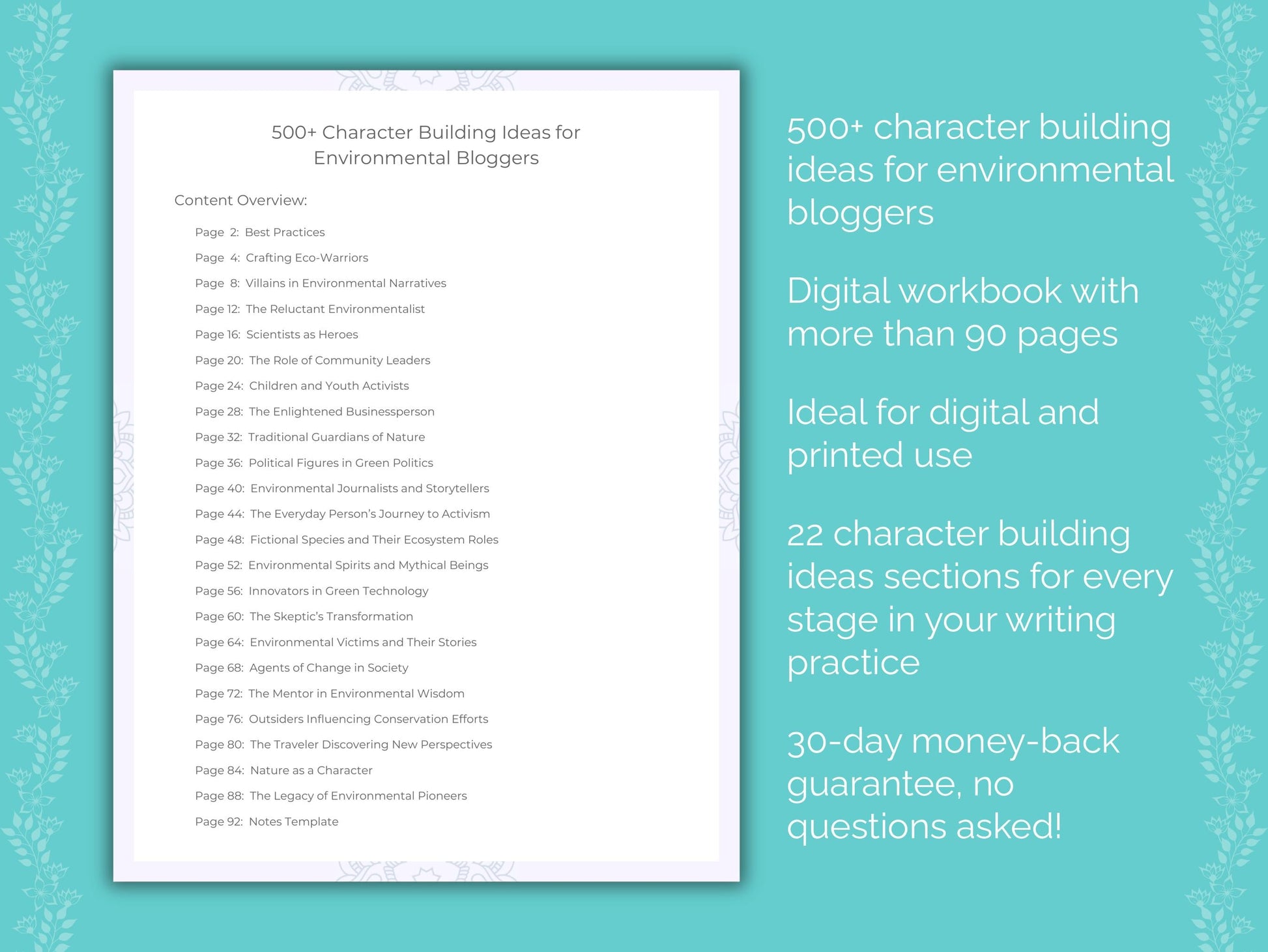 Environmental Bloggers Writing Worksheets