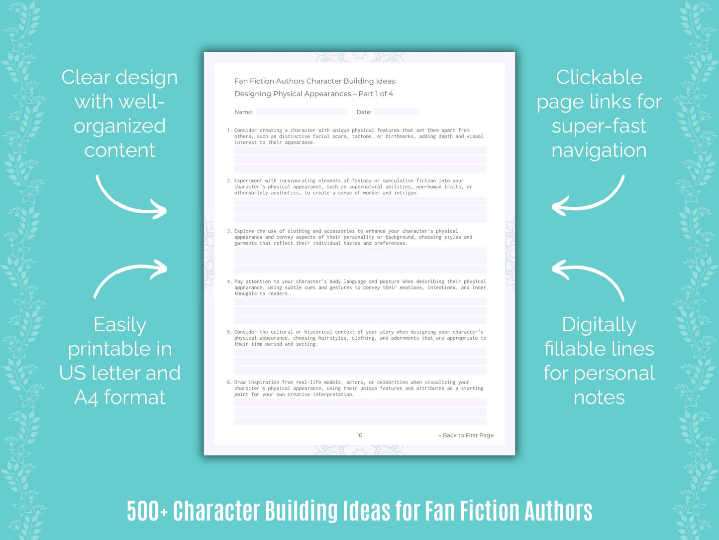 Fan Fiction Authors Writing Templates