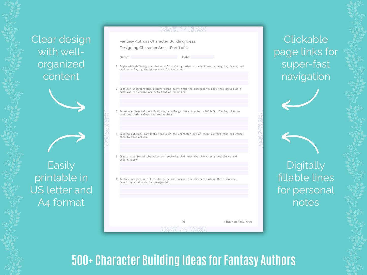 Fantasy Authors Writing Templates