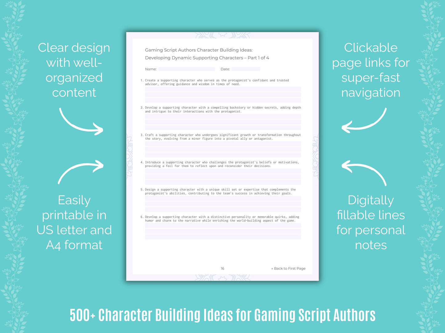 Gaming Script Authors Writing Templates