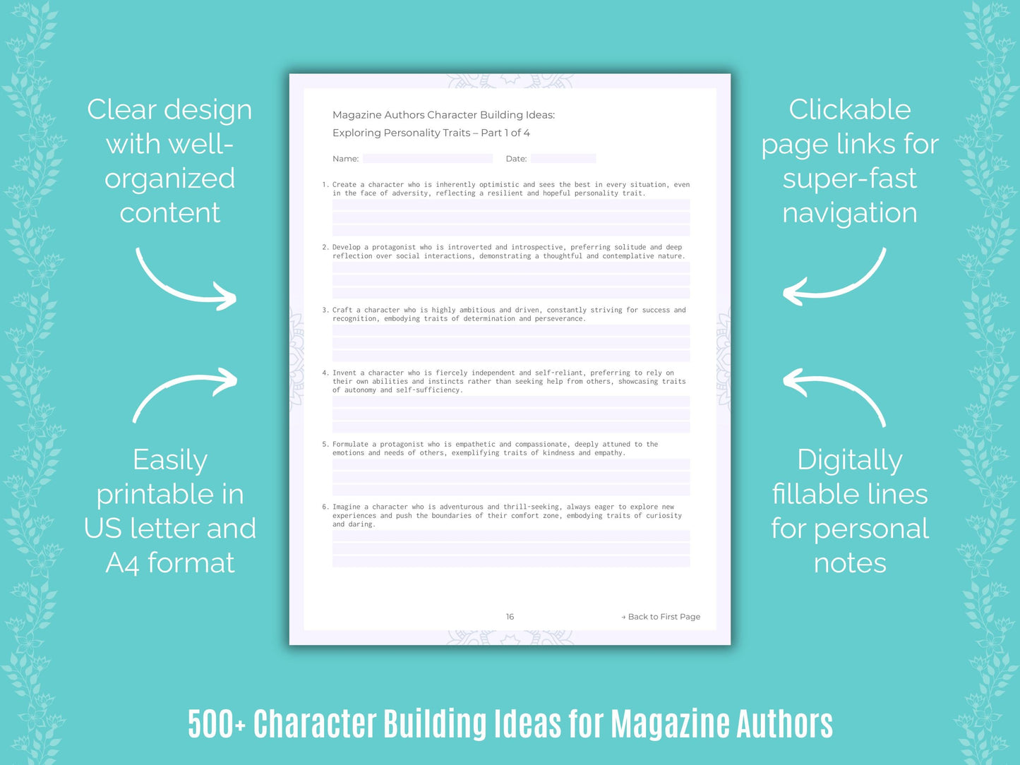 Magazine Authors Writing Templates