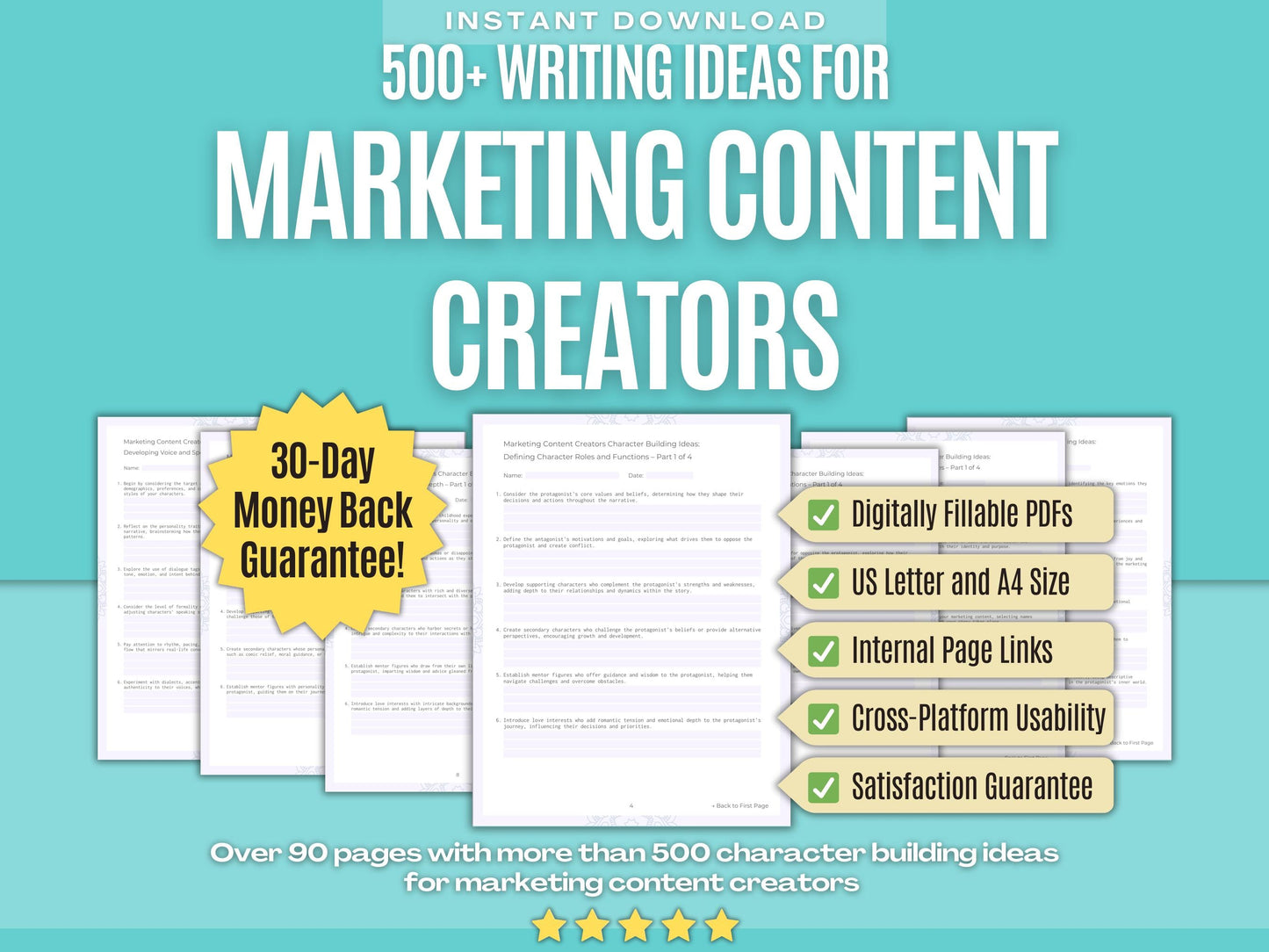 Marketing Content Creators Writing Workbooks