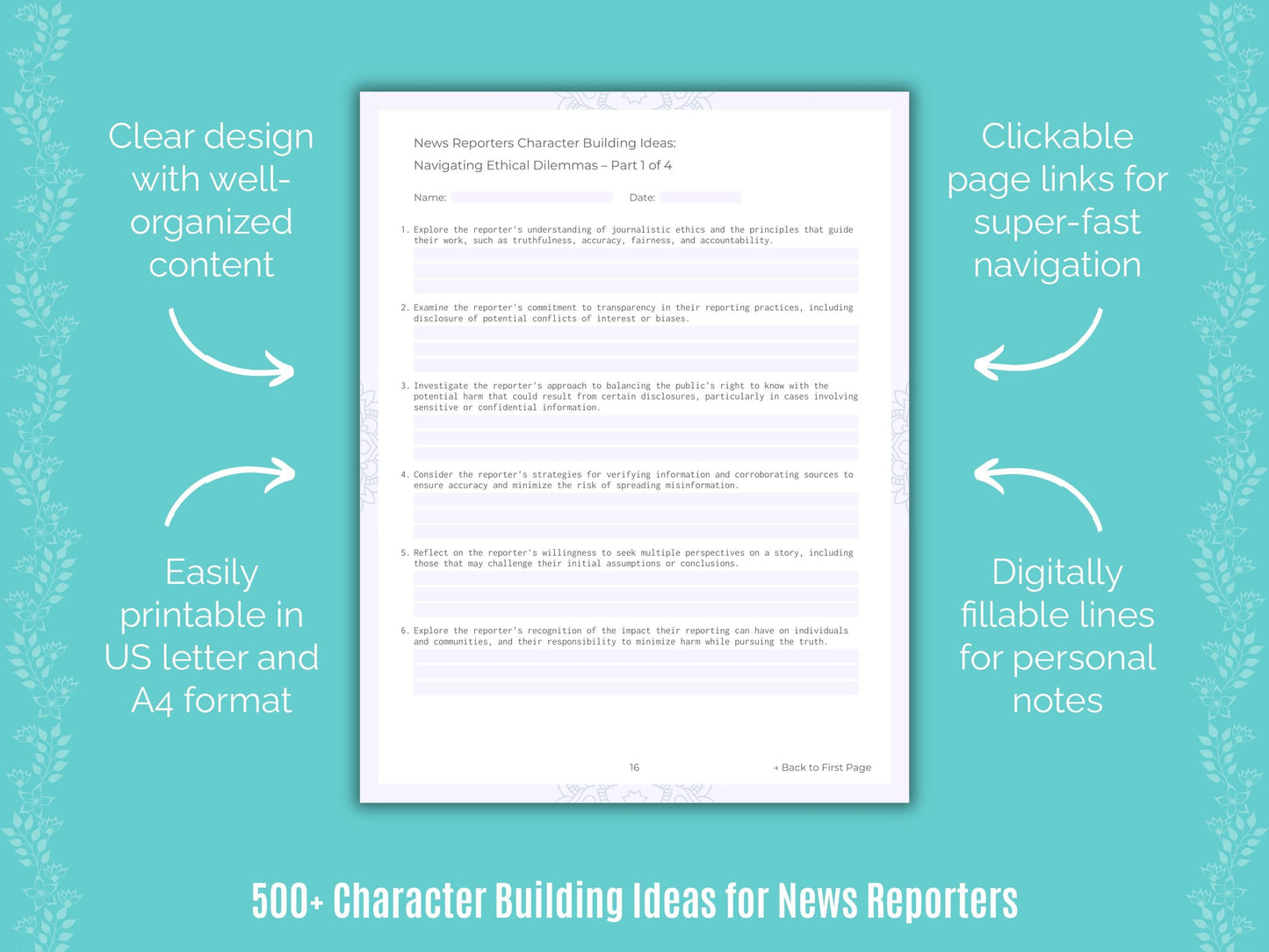 News Reporters Writing Templates