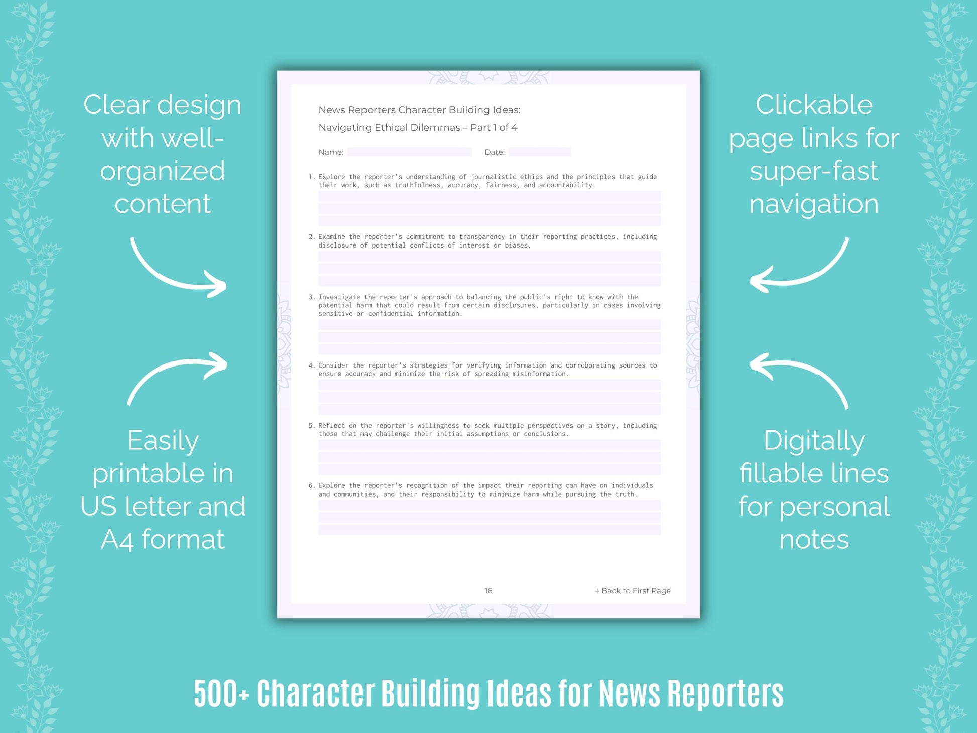 News Reporters Writing Templates