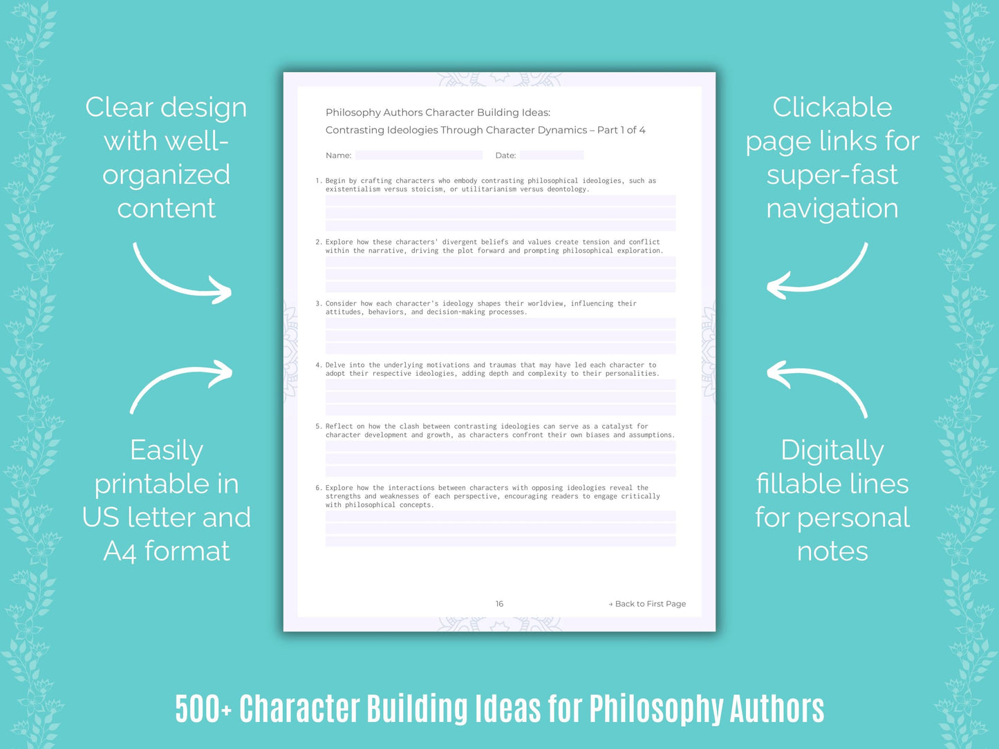 Philosophy Authors Writing Templates