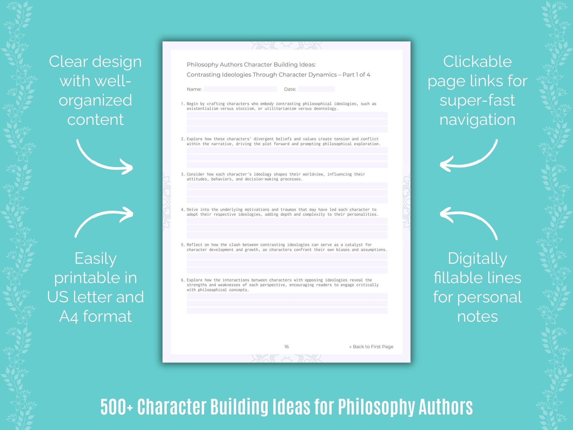 Philosophy Authors Writing Templates