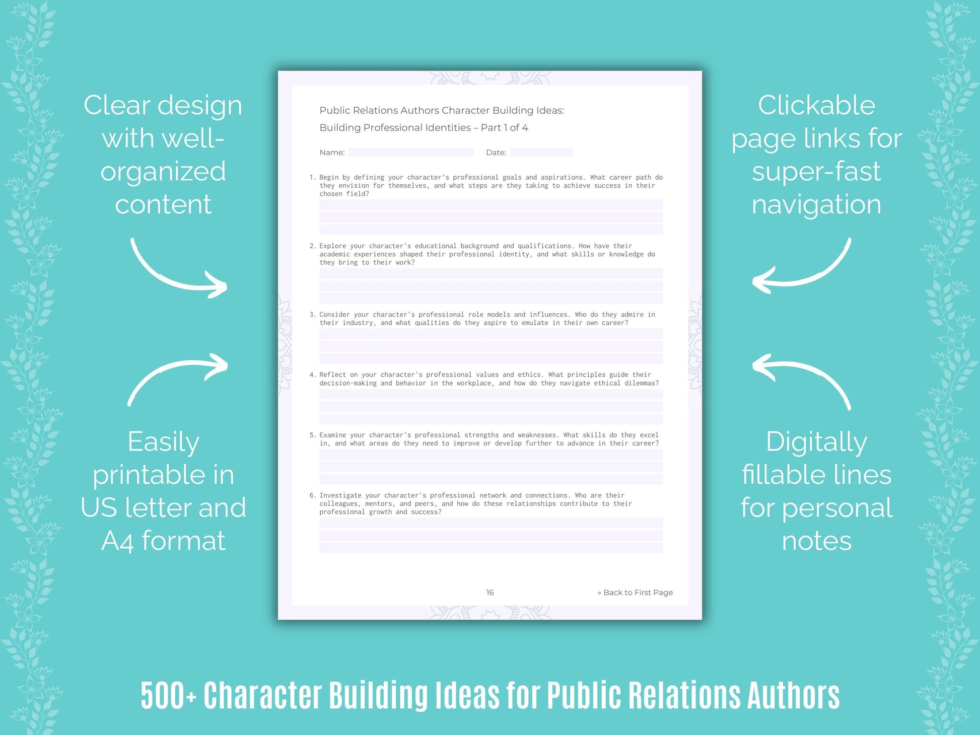 Public Relations Authors Writing Templates