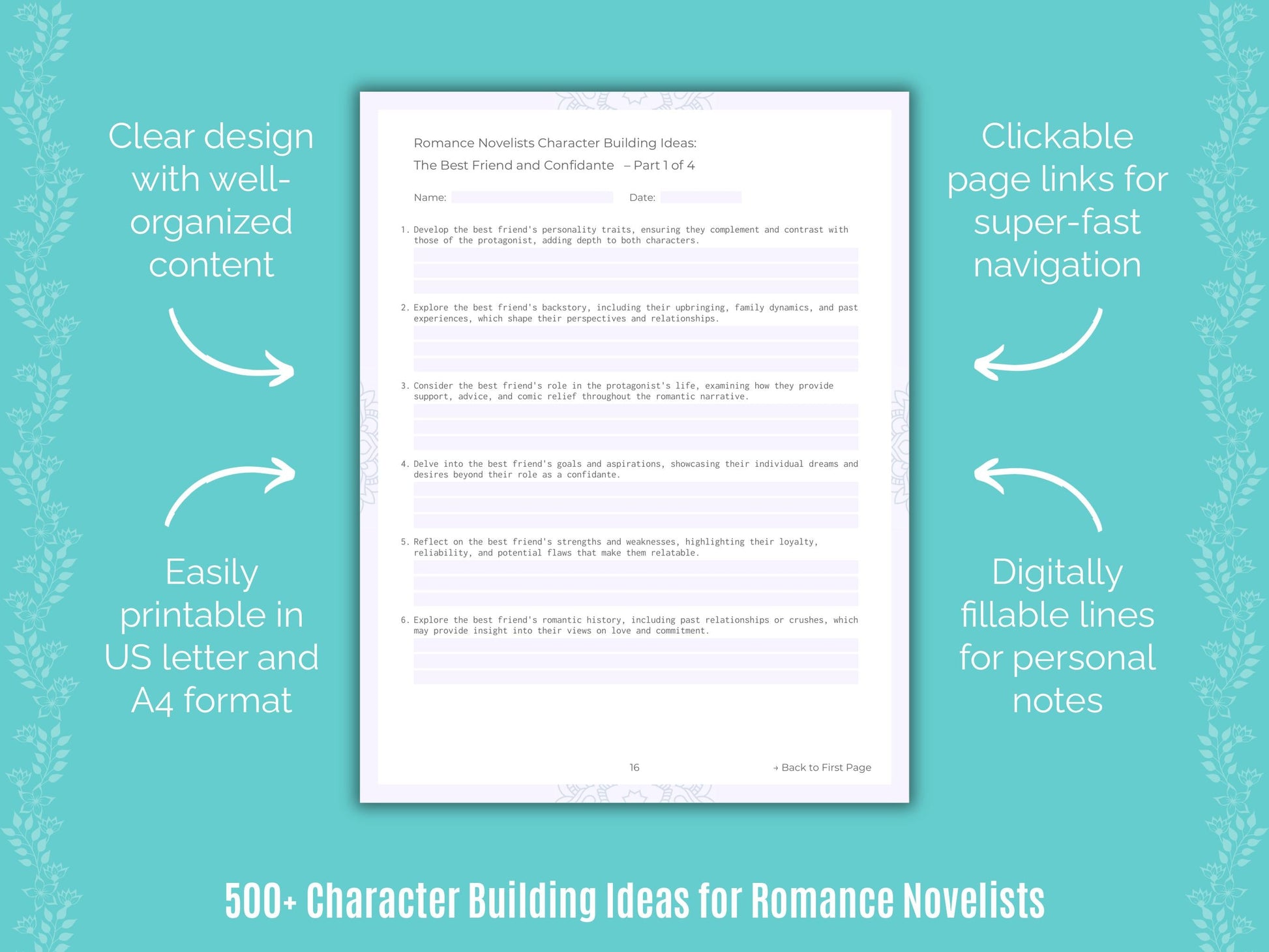 Romance Novelists Writing Templates