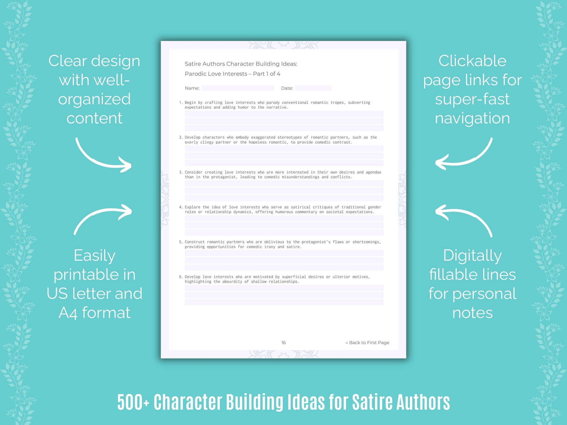 Satire Authors Writing Templates