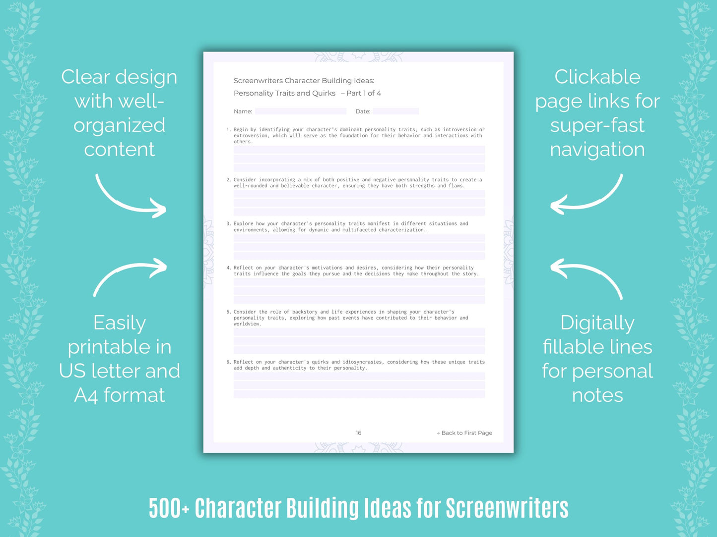 Screenwriters Writing Templates