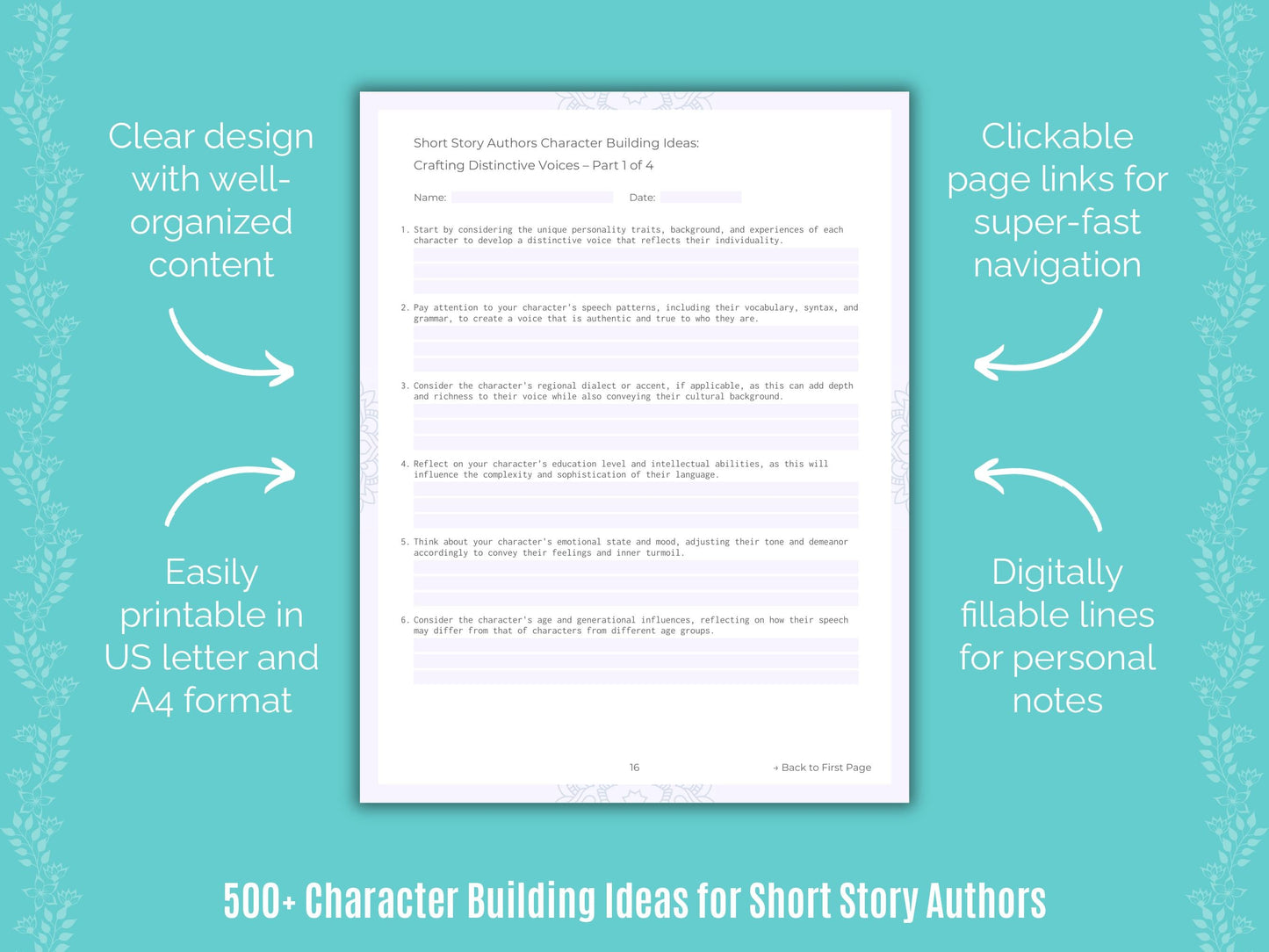 Short Story Authors Writing Templates