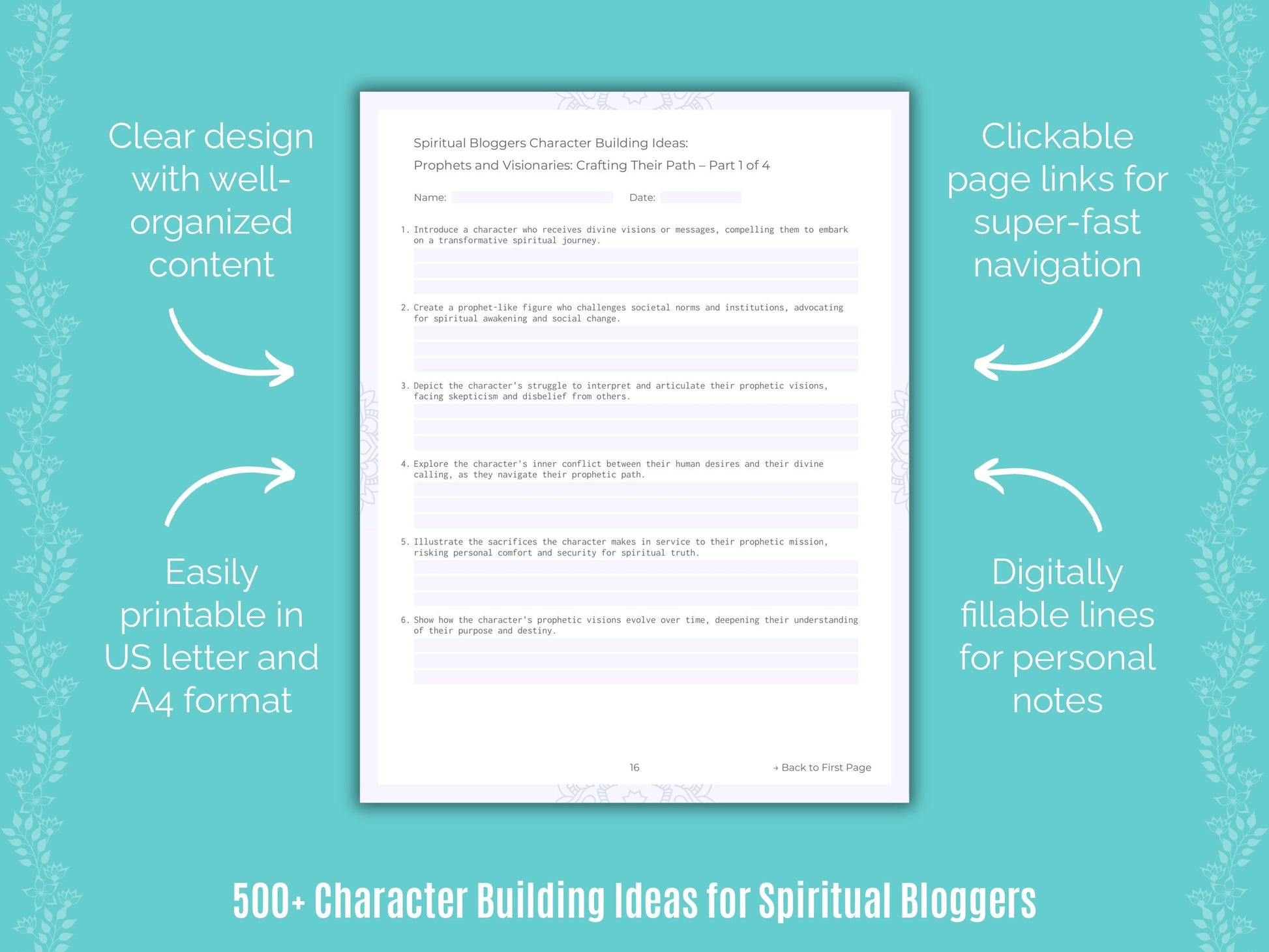 Spiritual Bloggers Writing Templates