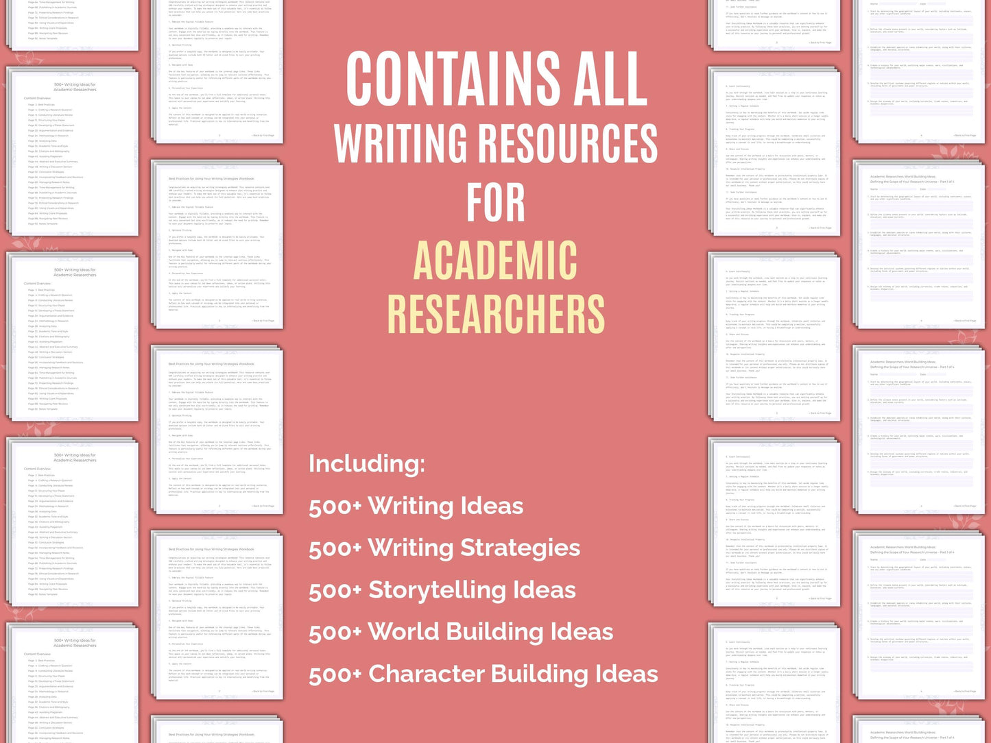 Academic Researchers Writing Worksheets