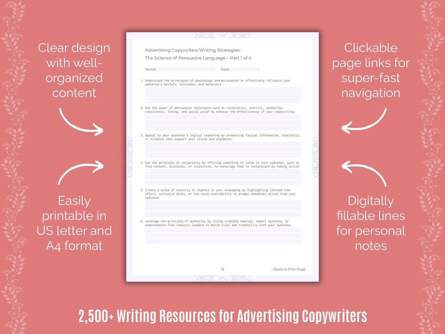 Advertising Copywriters Writing Cheat Sheets