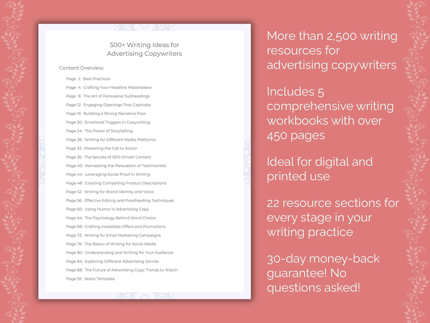 Advertising Copywriters Writing Templates