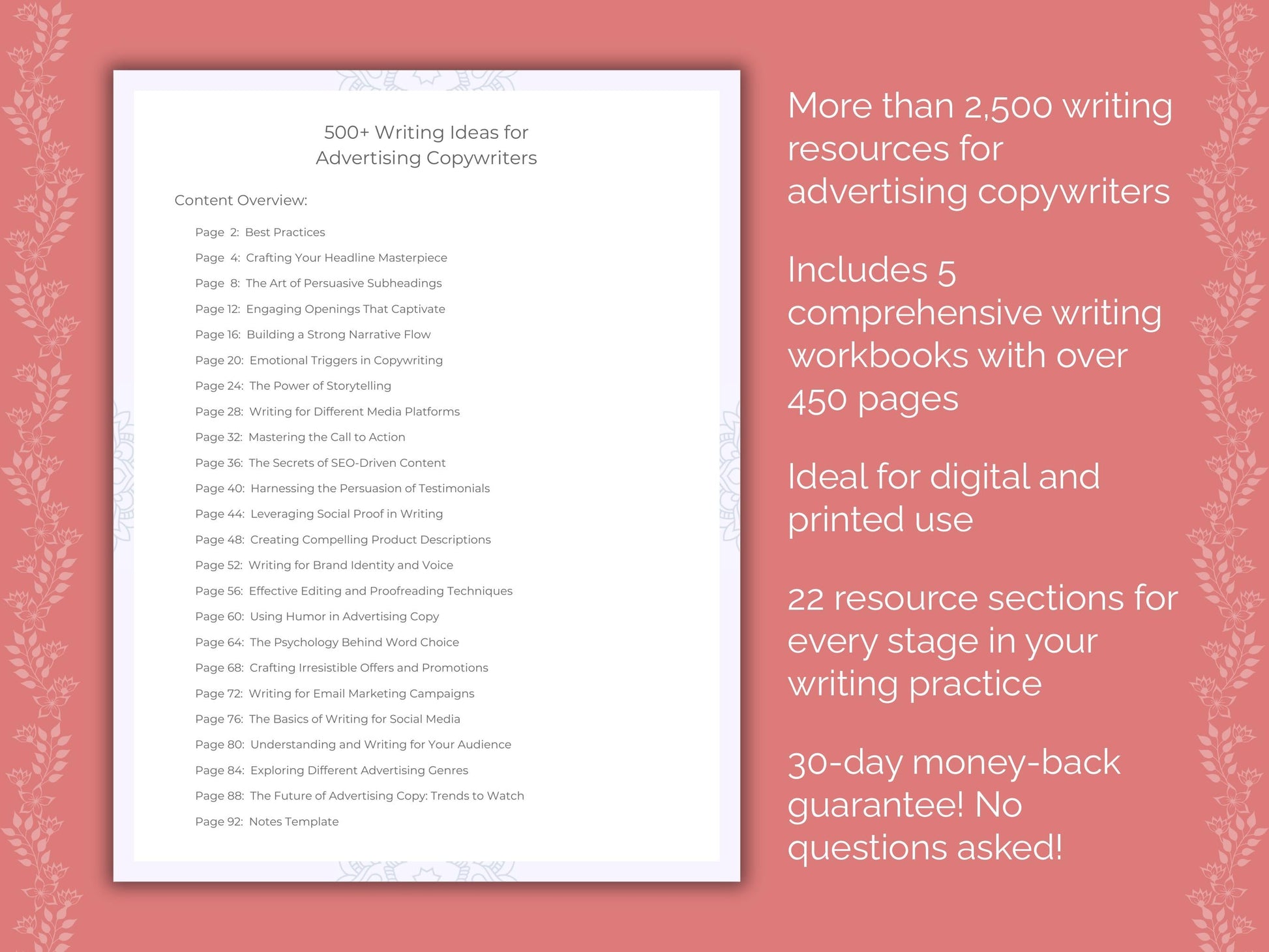 Advertising Copywriters Writing Templates