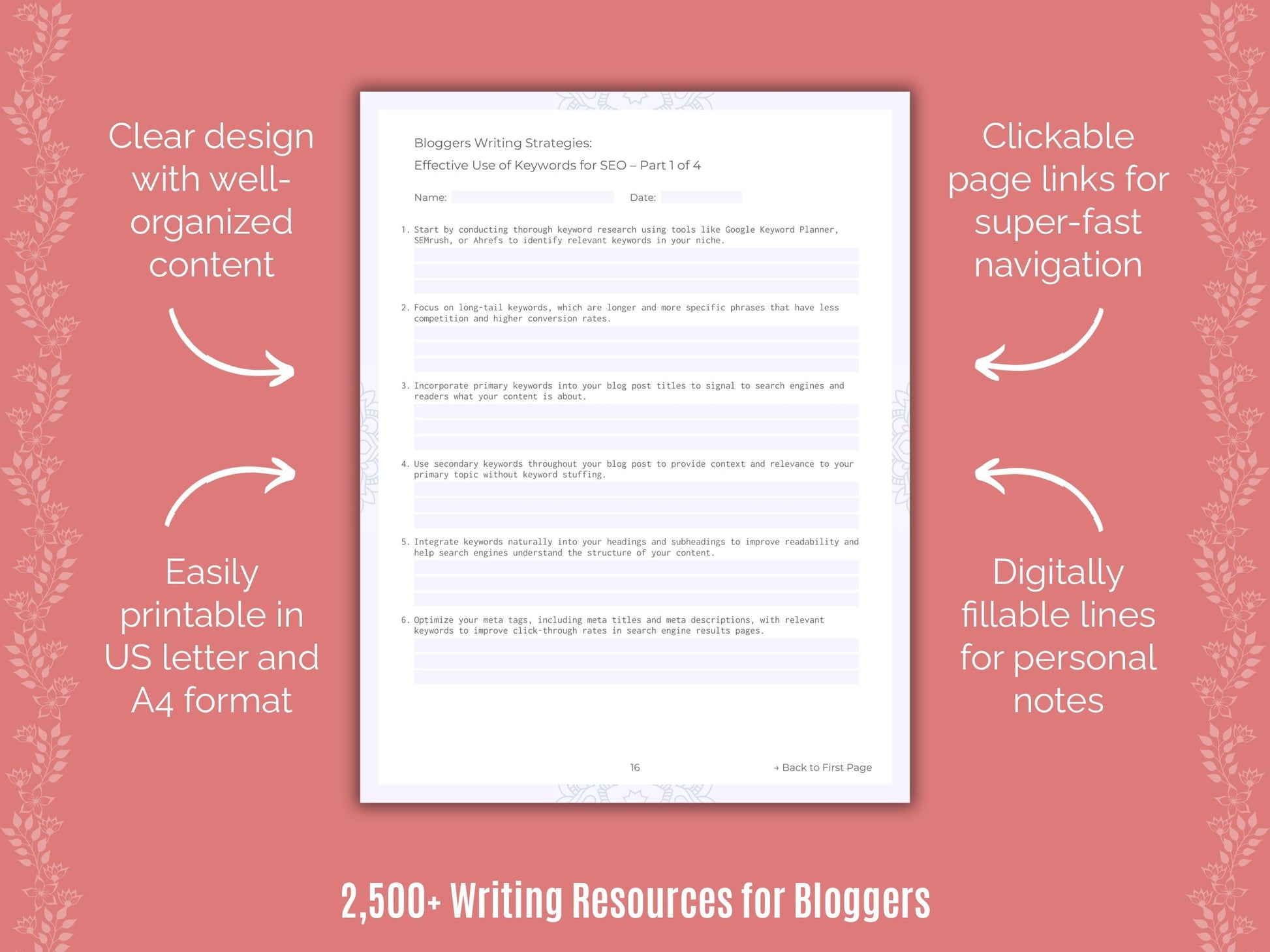 Bloggers Writing Cheat Sheets