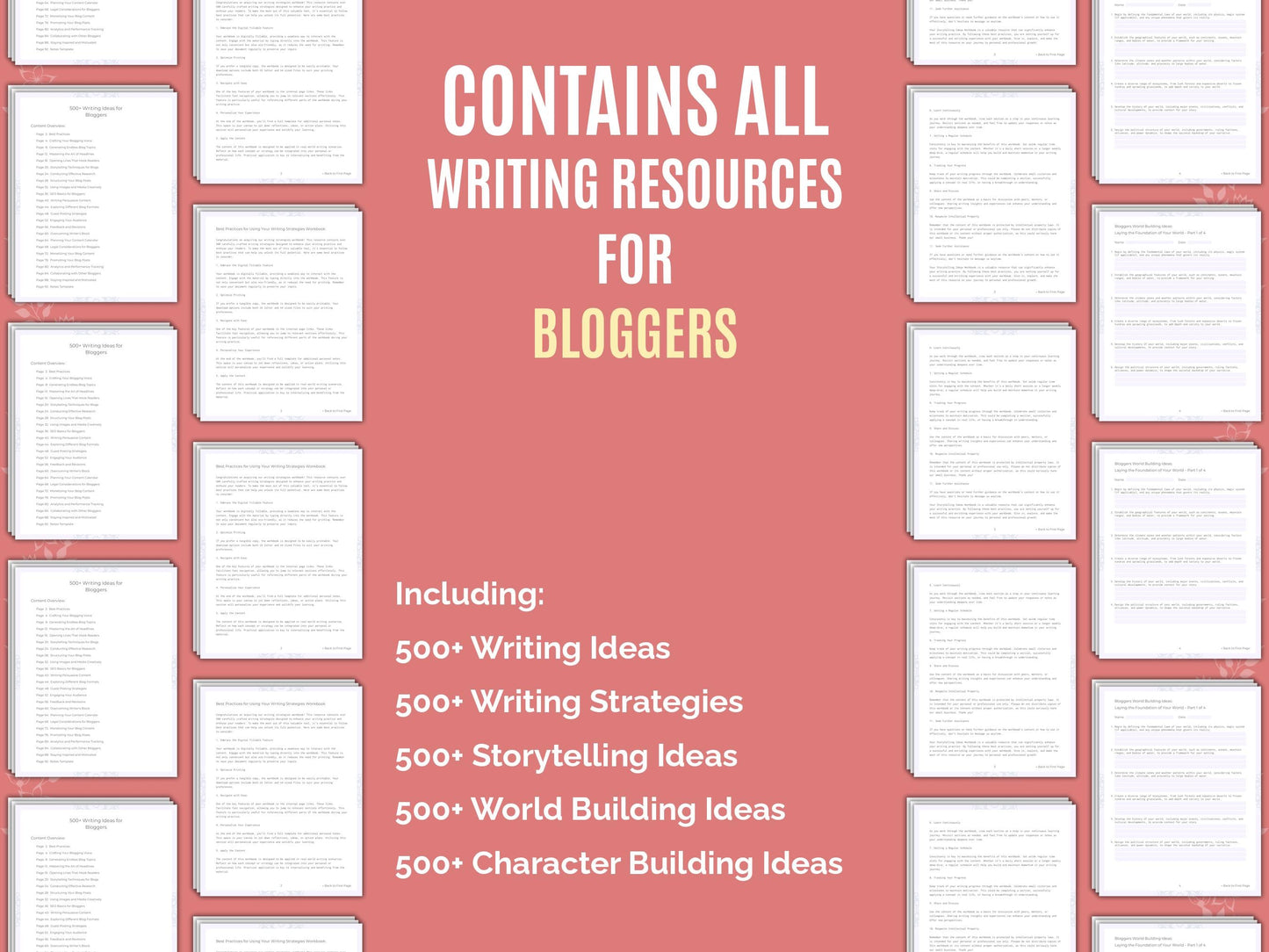 Bloggers Writing Worksheets