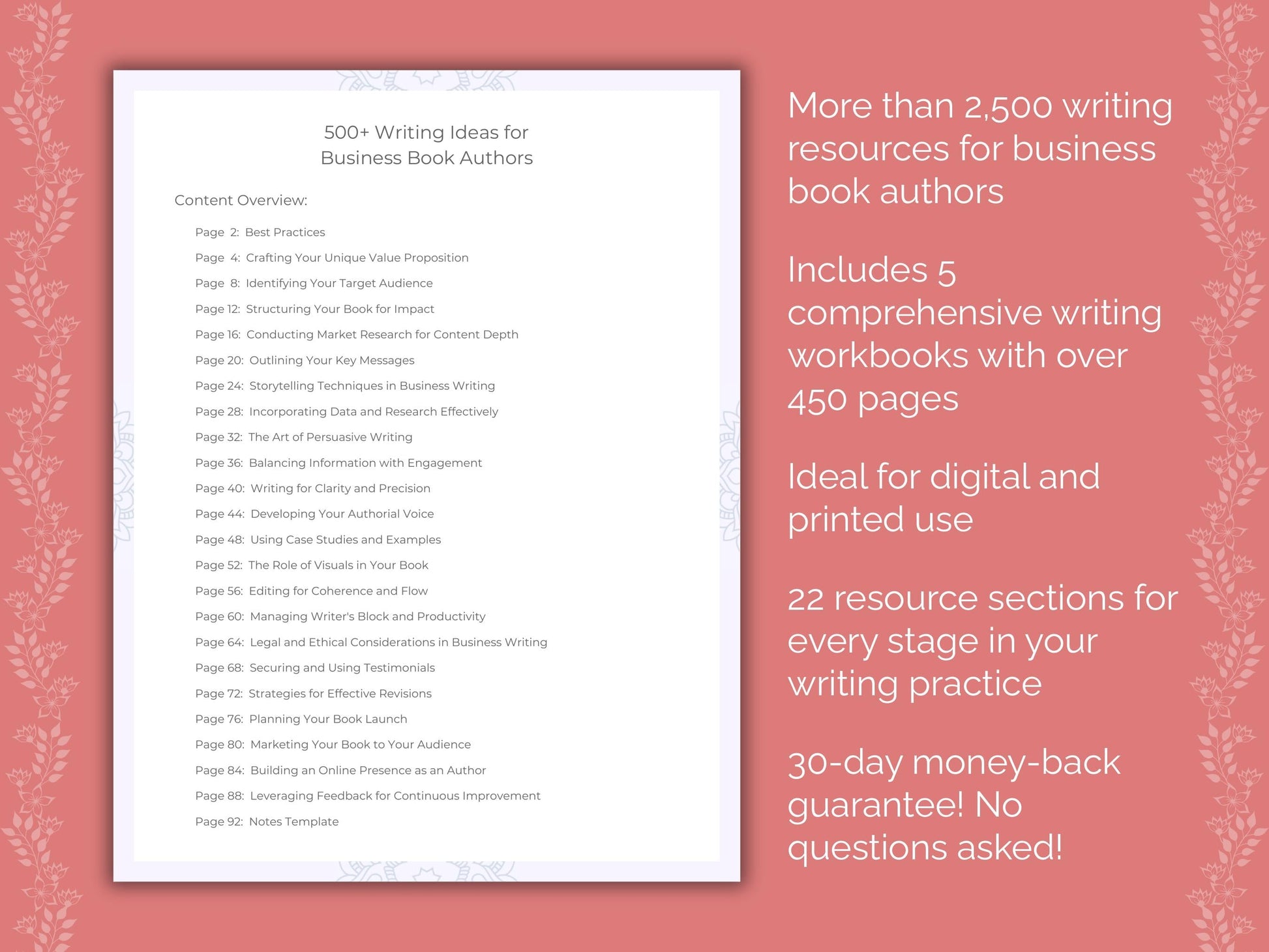 Business Book Authors Writing Templates