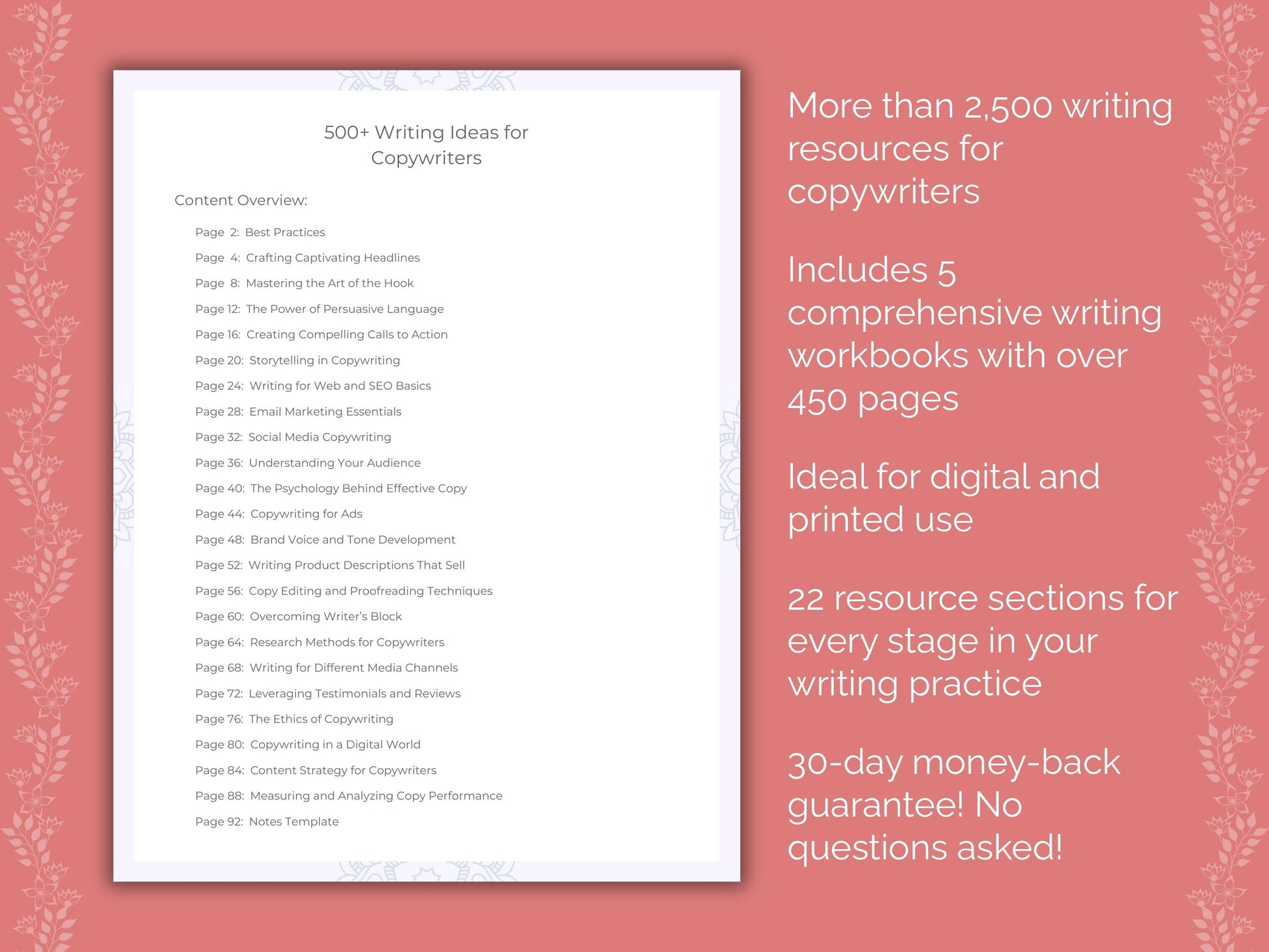 Copywriters Writing Templates