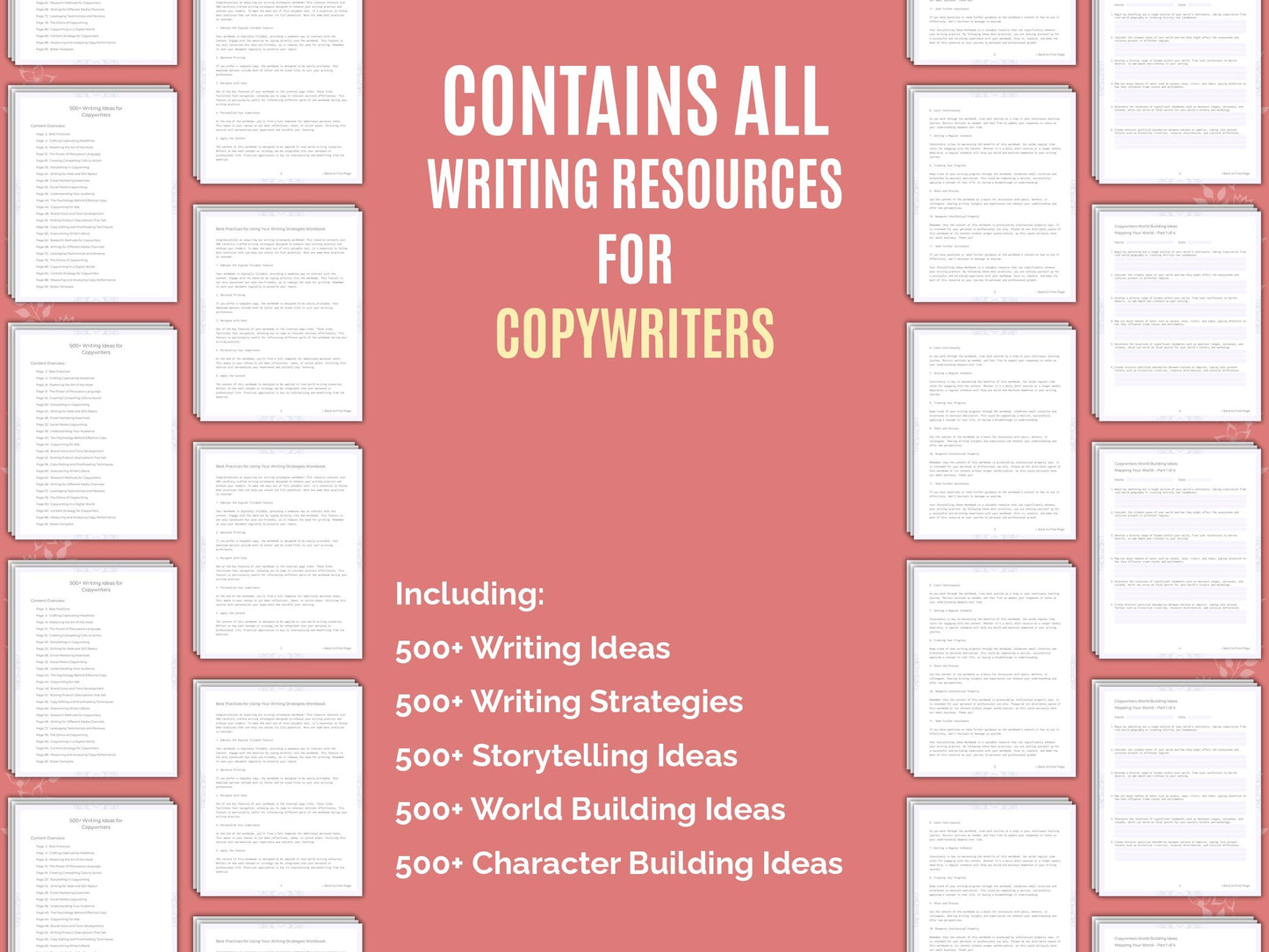 Copywriters Writing Worksheets