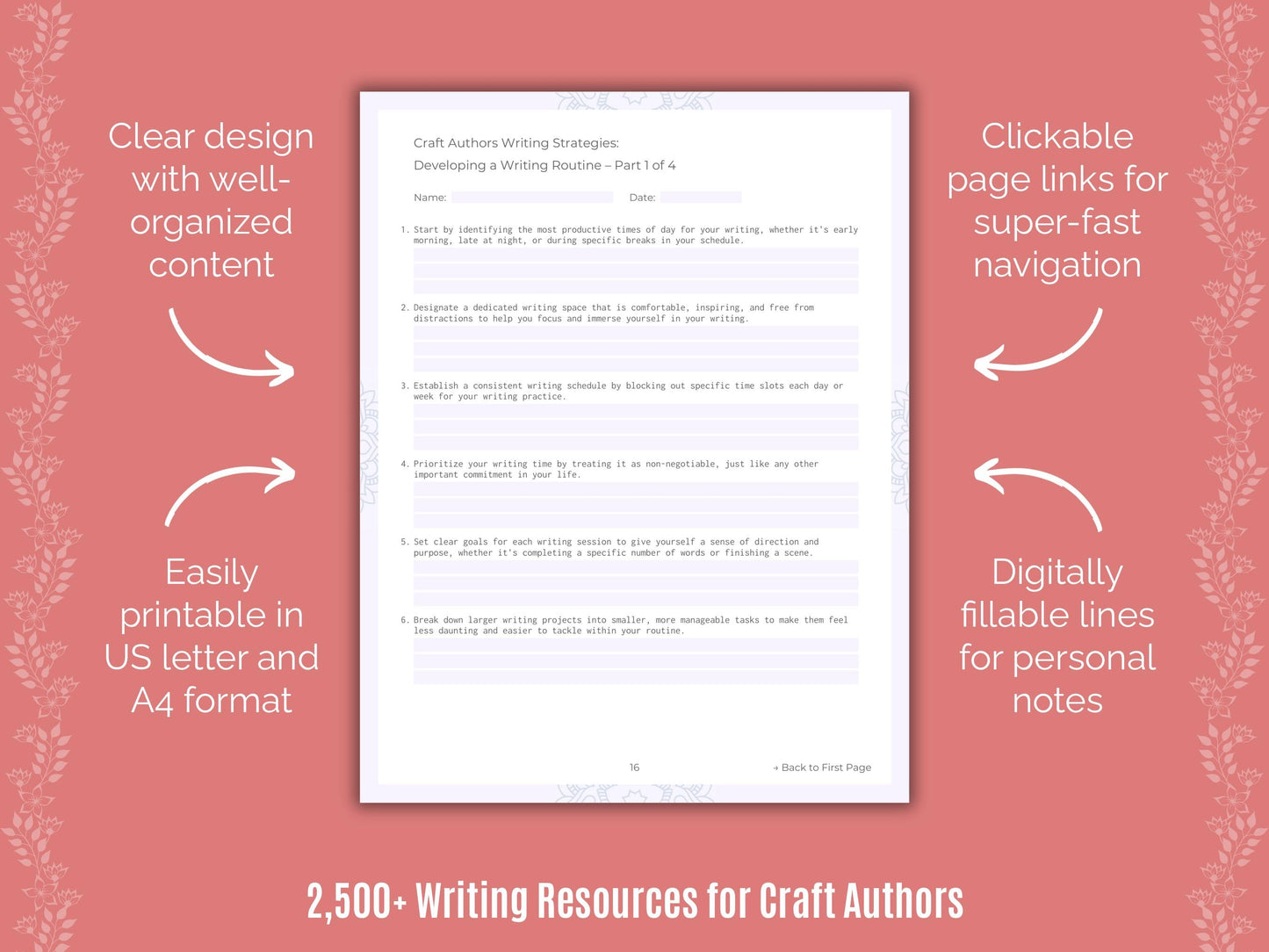 Craft Authors Writing Cheat Sheets