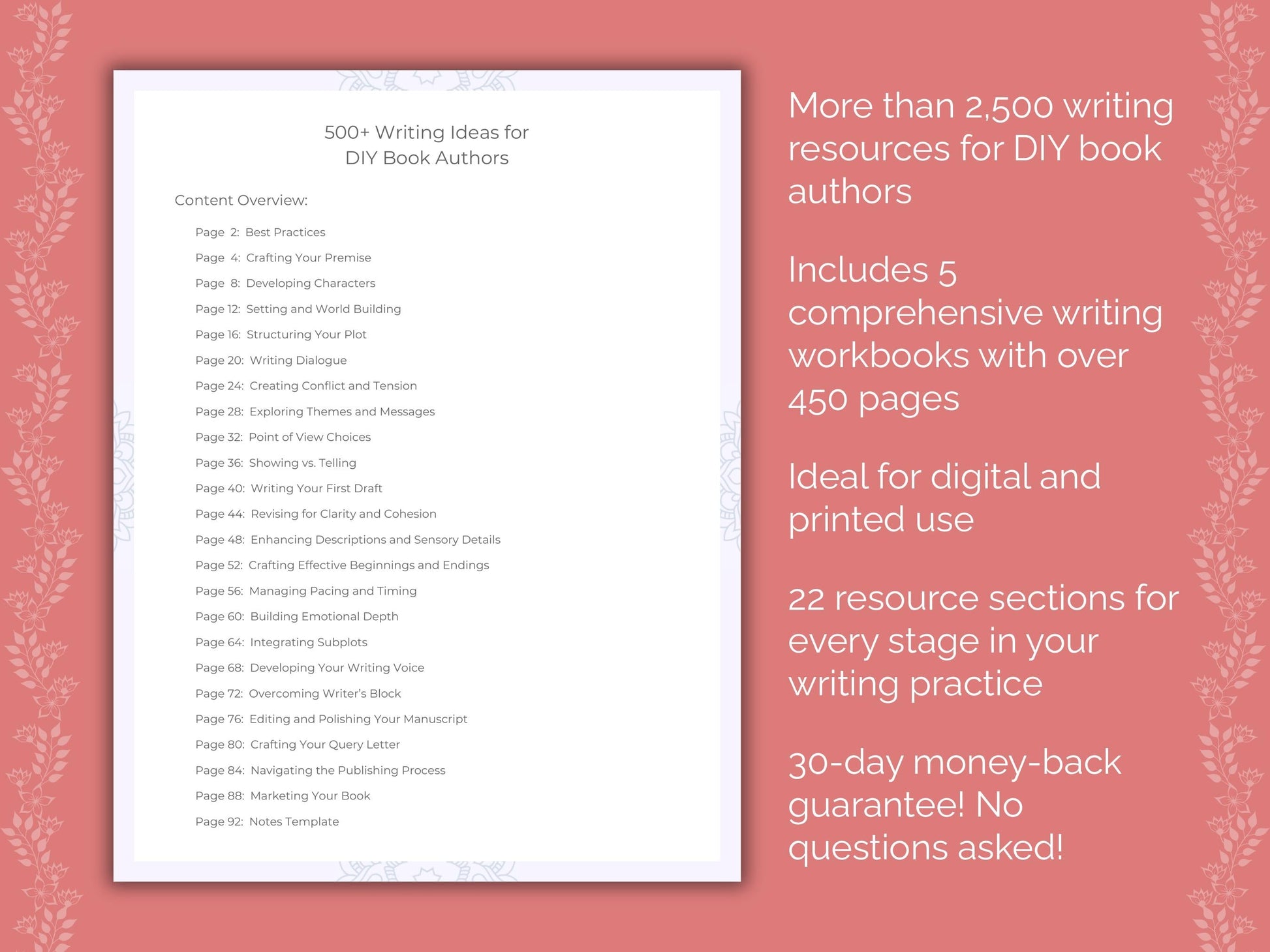 DIY Book Authors Writing Templates