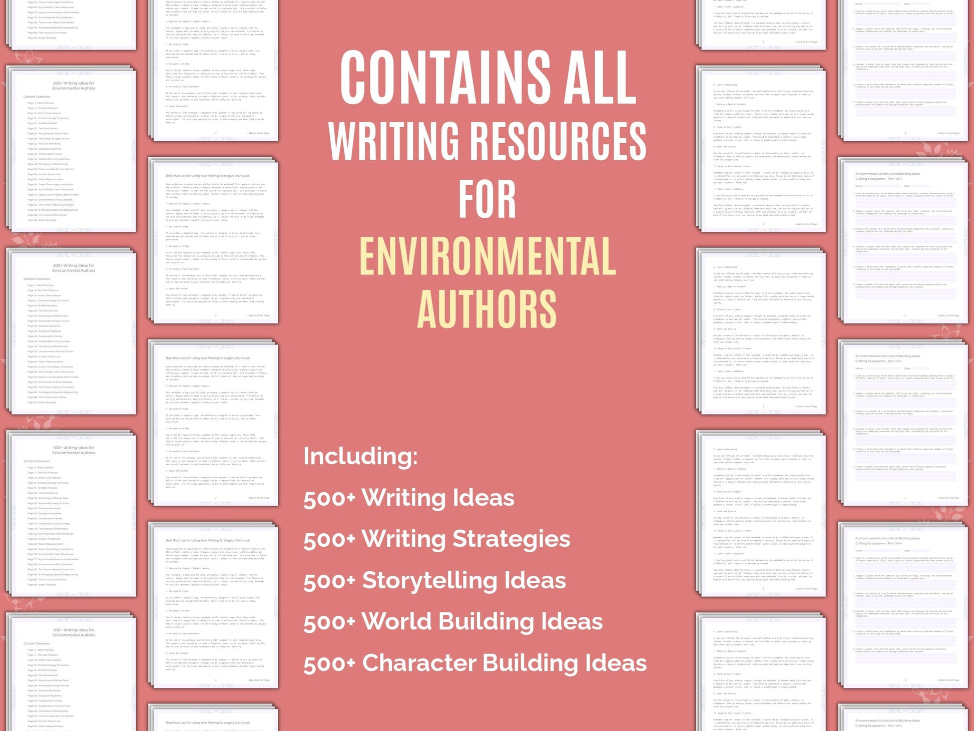 Environmental Authors Writing Worksheets