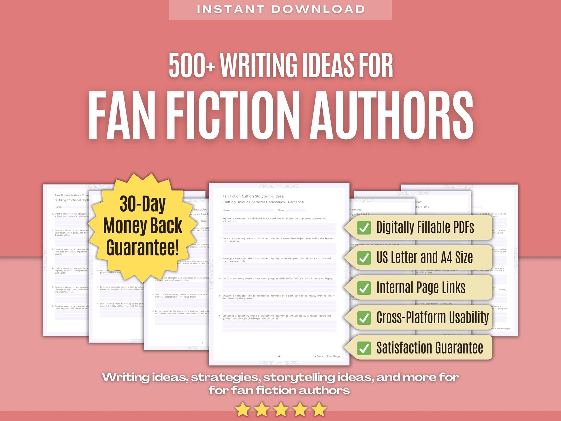 Fan Fiction Authors Writing Workbooks