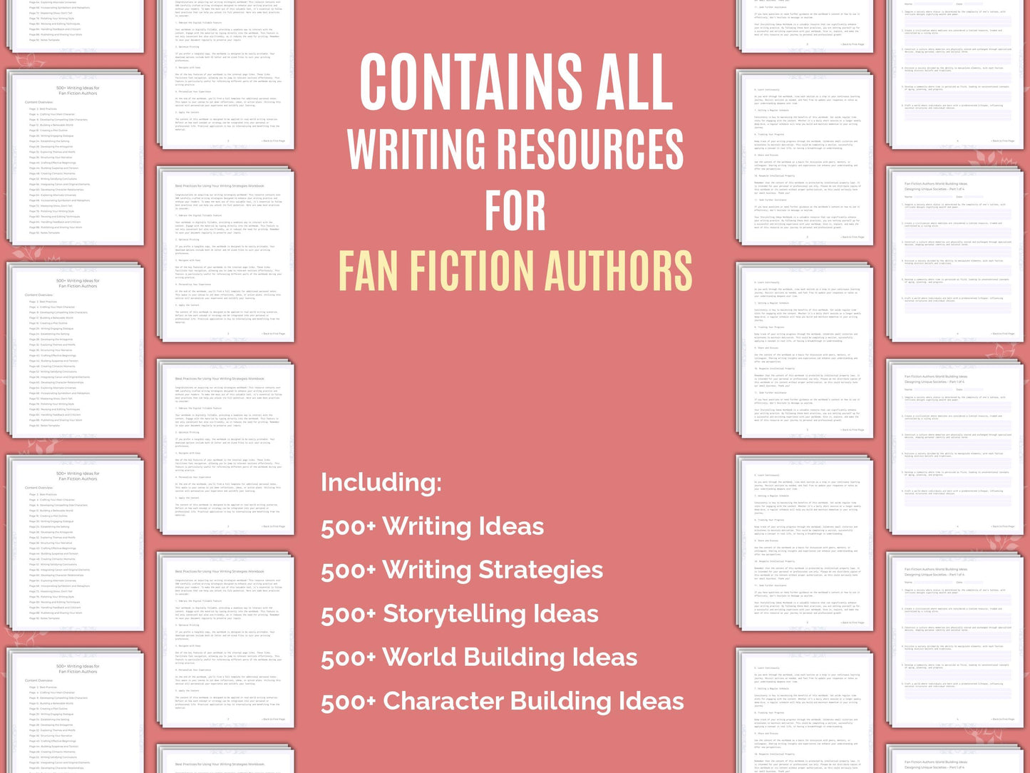 Fan Fiction Authors Writing Worksheets