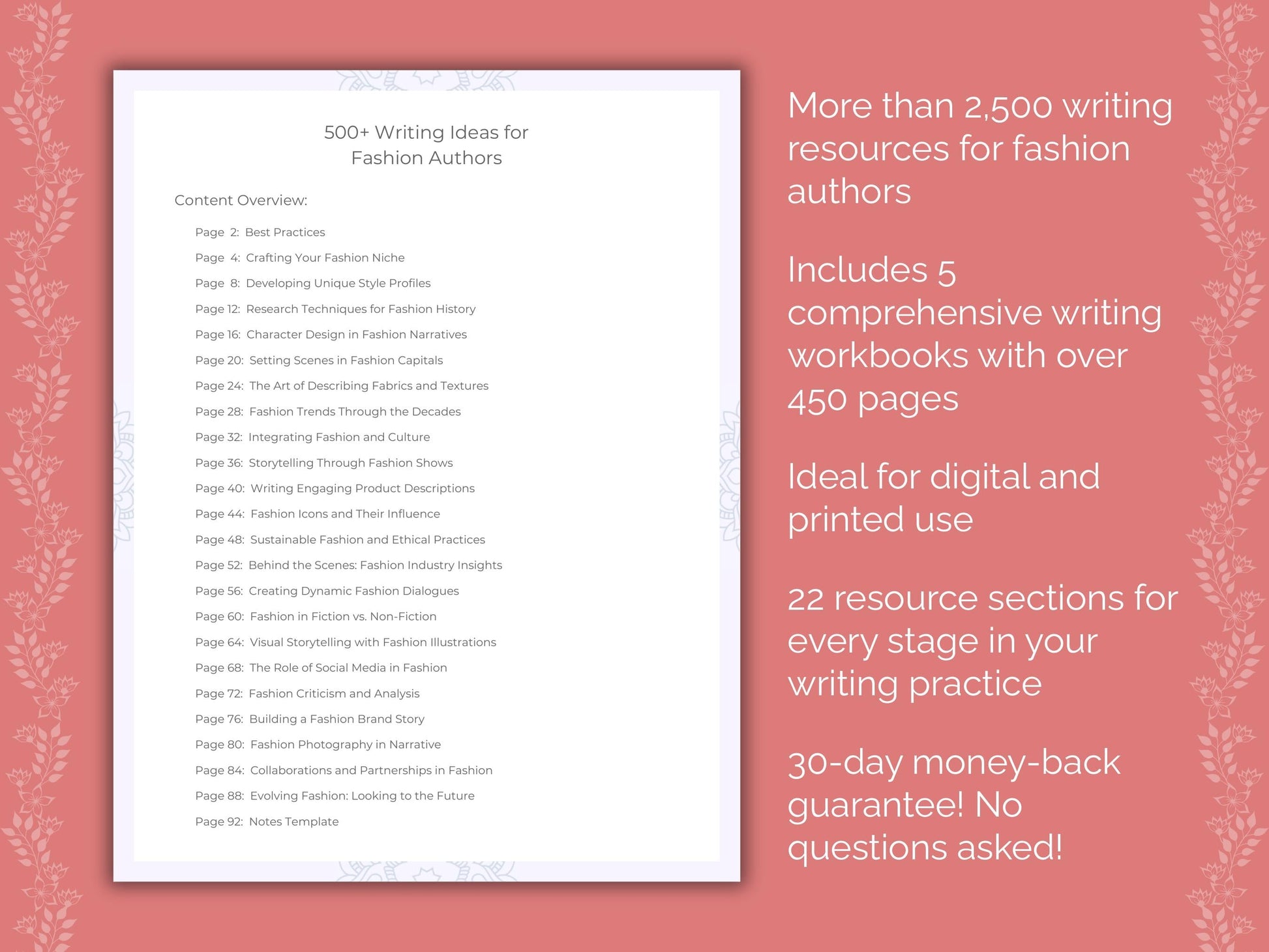 Fashion Authors Writing Templates