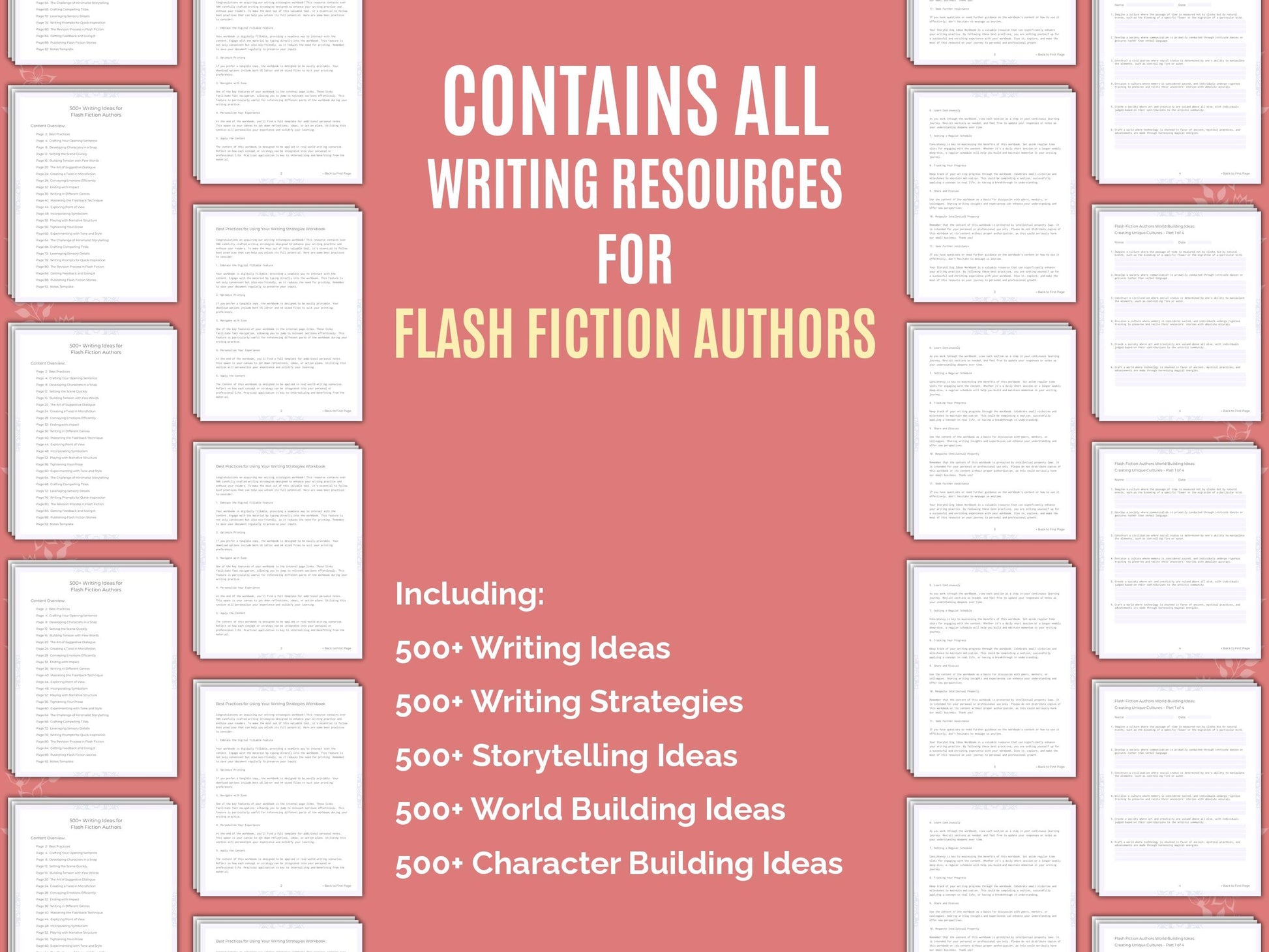 Flash Fiction Authors Writing Worksheets