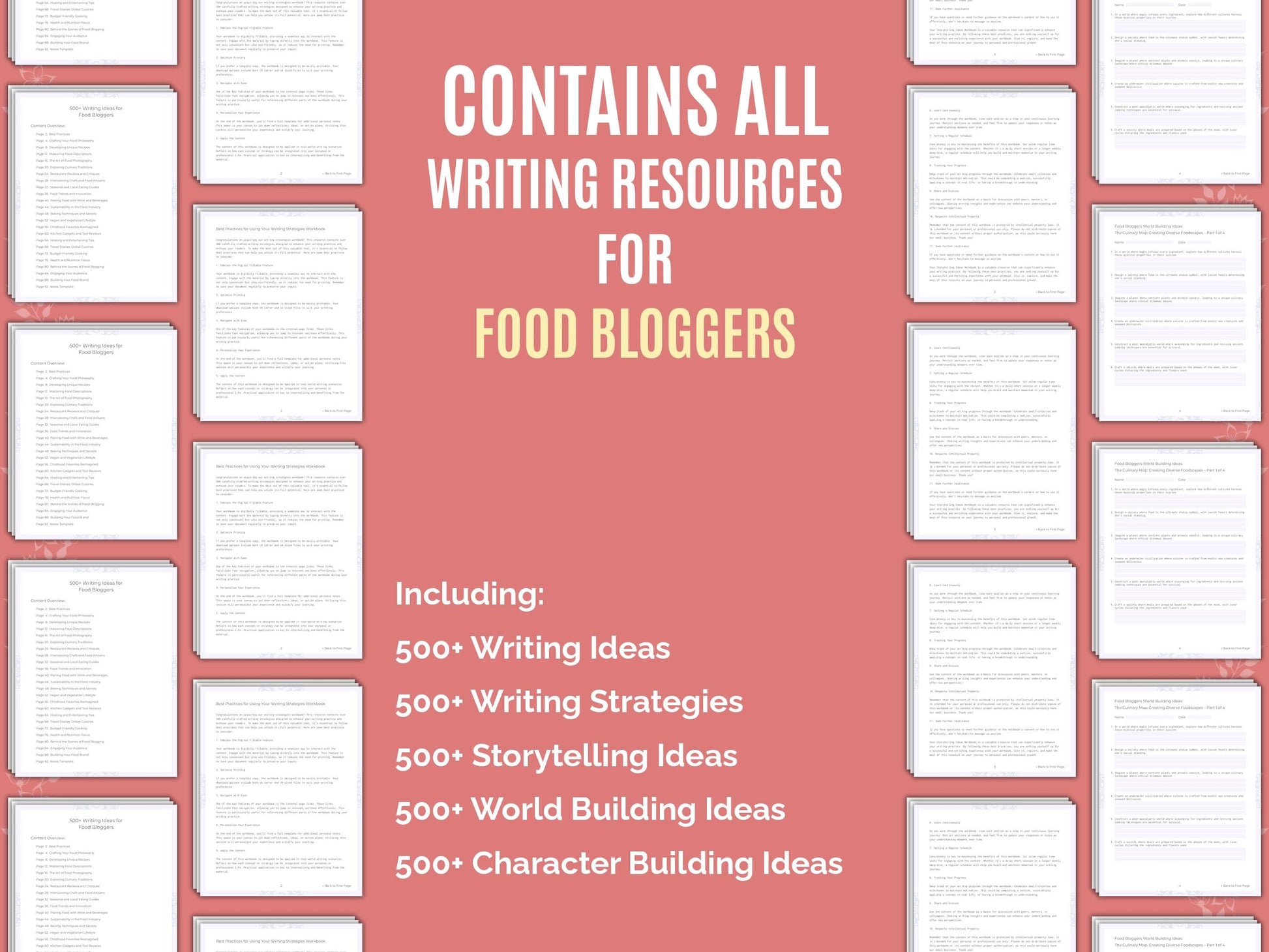 Food Bloggers Writing Worksheets