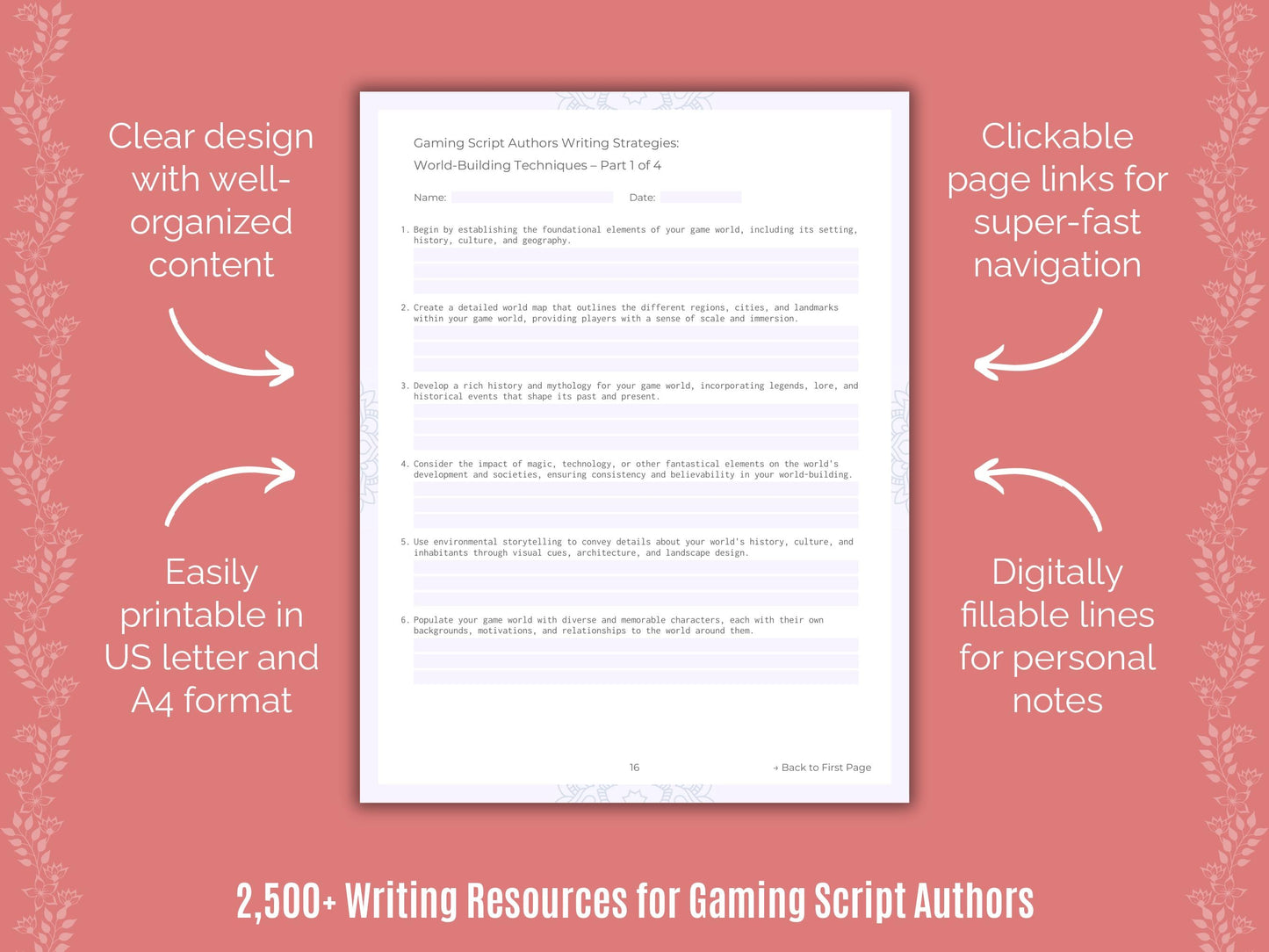 Gaming Script Authors Writing Cheat Sheets