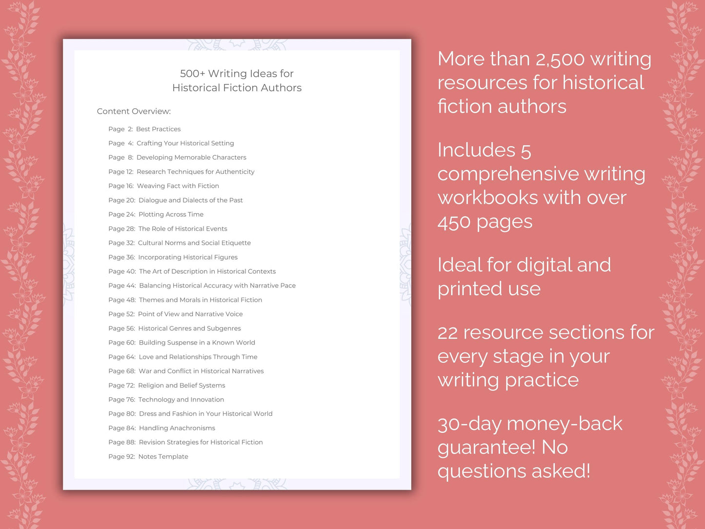 Historical Fiction Authors Writing Templates