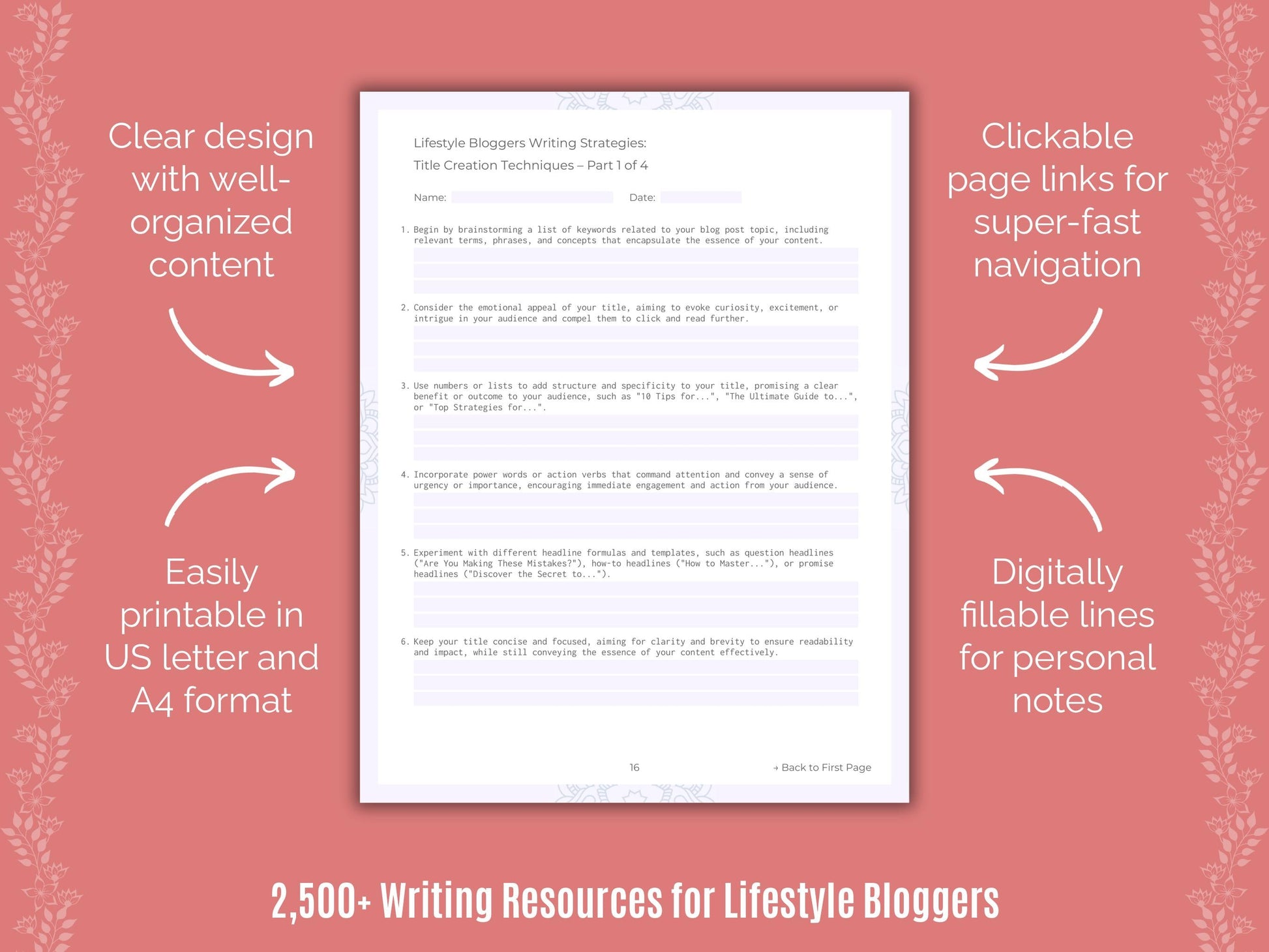 Lifestyle Bloggers Writing Cheat Sheets