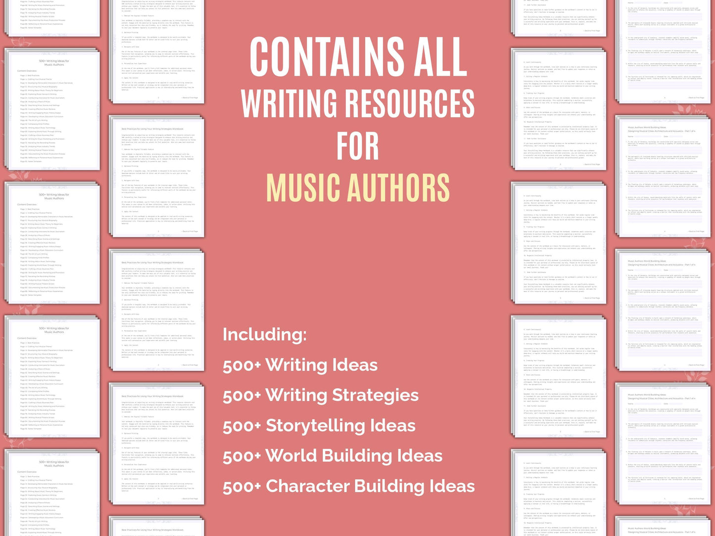 Music Authors Writing Worksheets